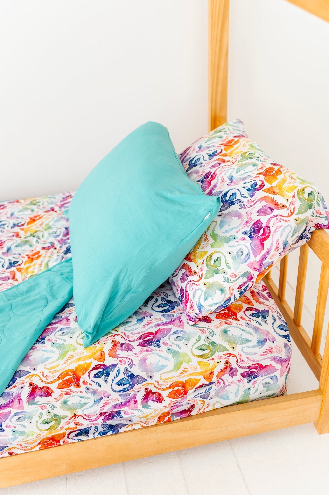Standard Pillowcase Set - RAINBOW TAILS - The Sleepy Sloth