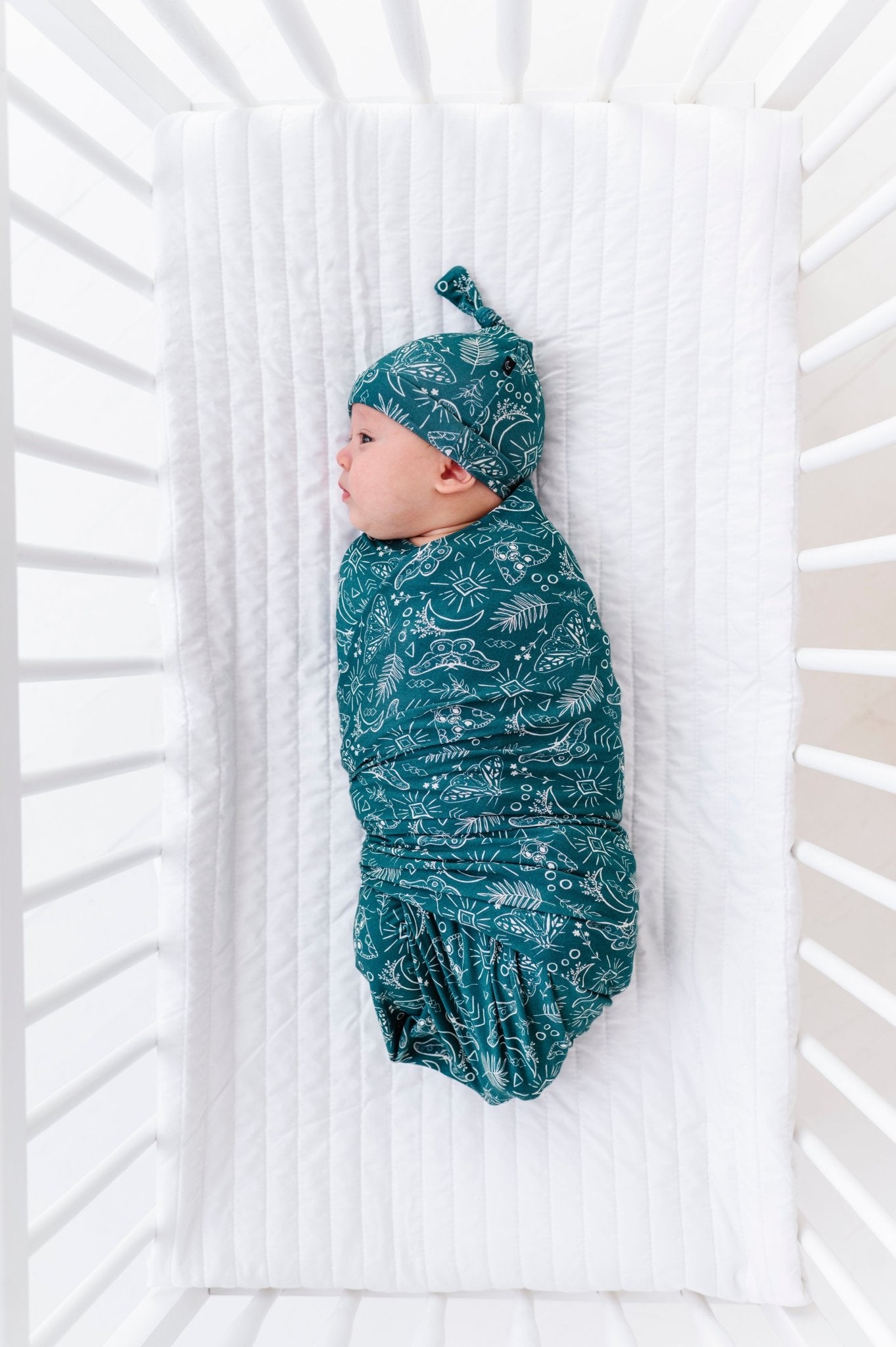 Swaddle Hat Set - CELESTIAL MOTHS - The Sleepy Sloth