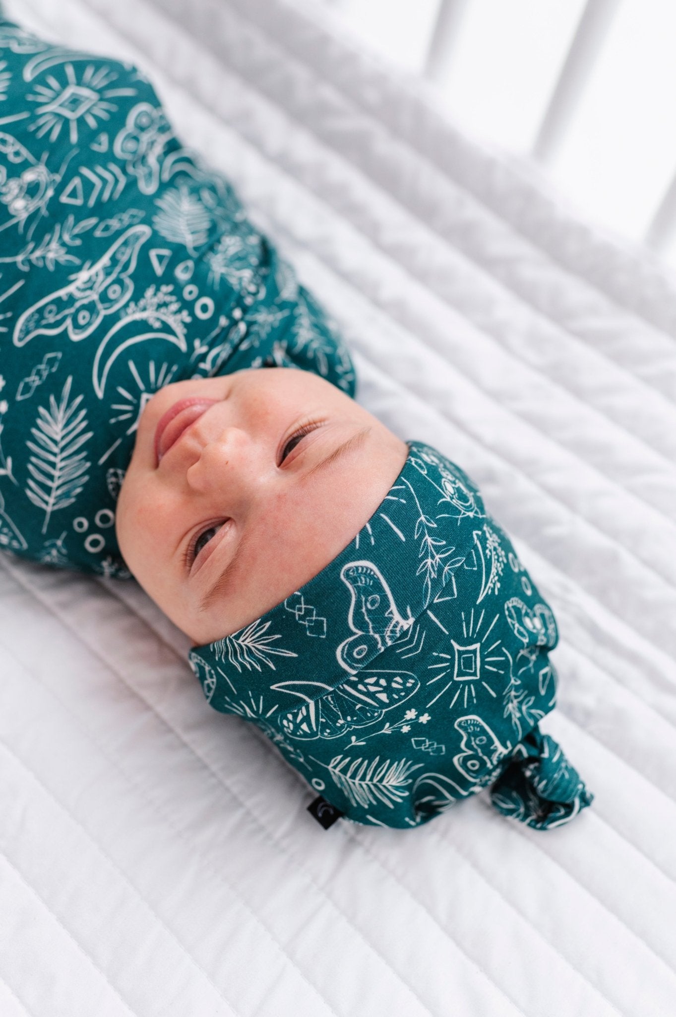 Swaddle Hat Set - CELESTIAL MOTHS - The Sleepy Sloth
