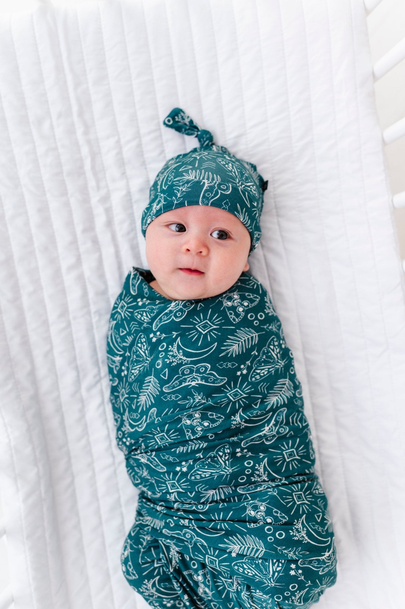 Swaddle Hat Set - CELESTIAL MOTHS - The Sleepy Sloth