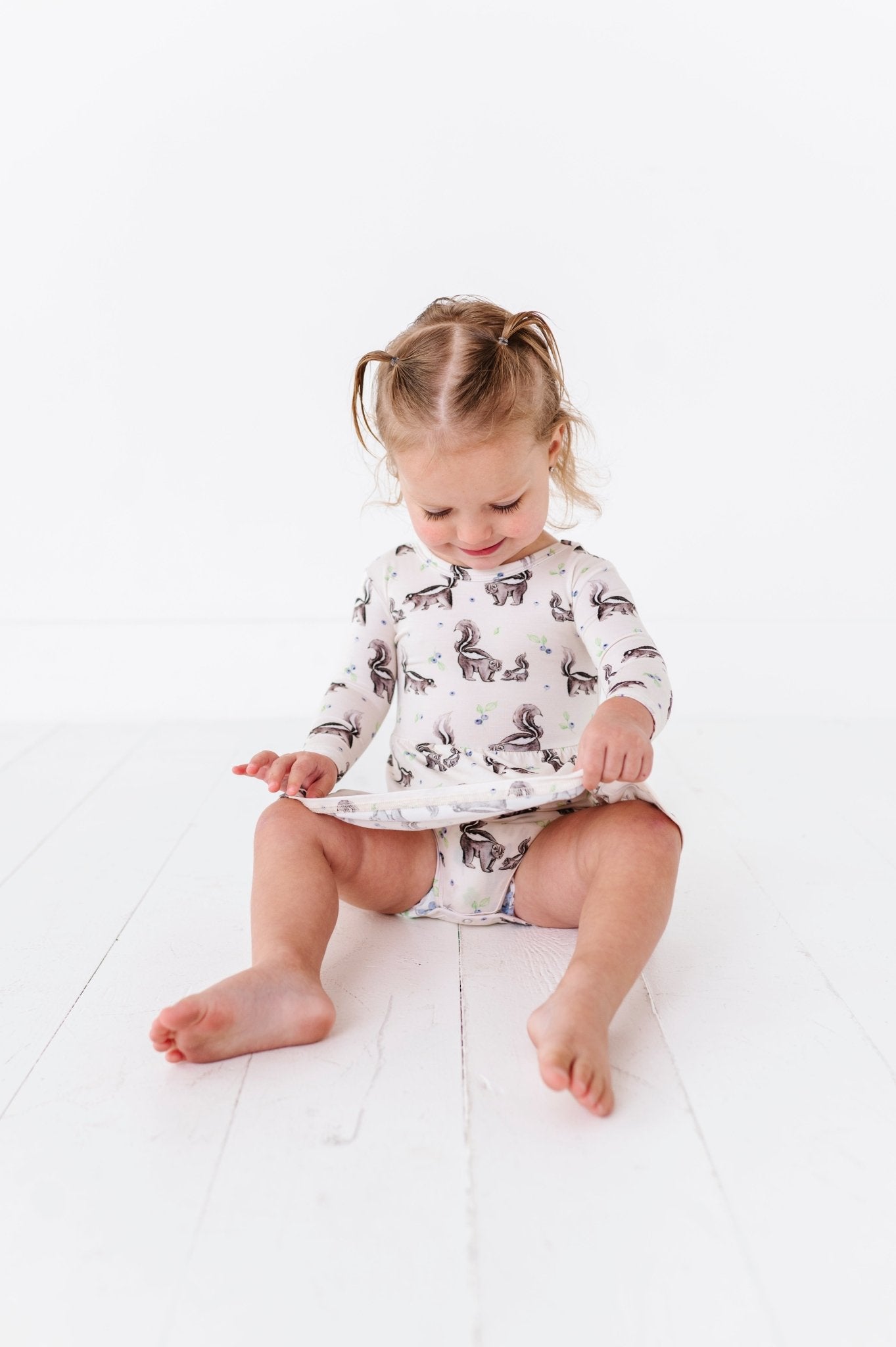 TIERED BODYSUIT TWIRLIE DRESS - BERRY STINKY - The Sleepy Sloth