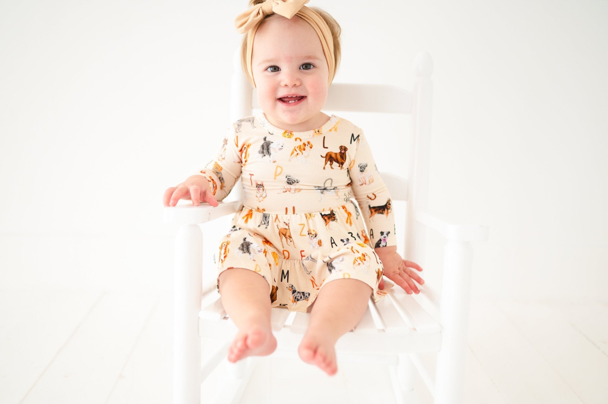 TIERED BODYSUIT TWIRLIE DRESS - D IS FOR DOG - The Sleepy Sloth