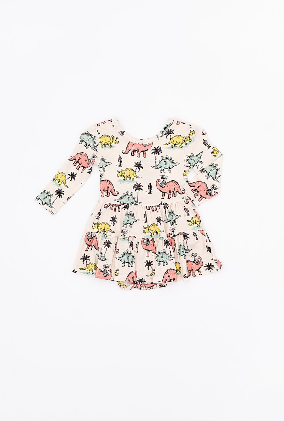 TIERED BODYSUIT TWIRLIE DRESS - PREHISTORIC - The Sleepy Sloth