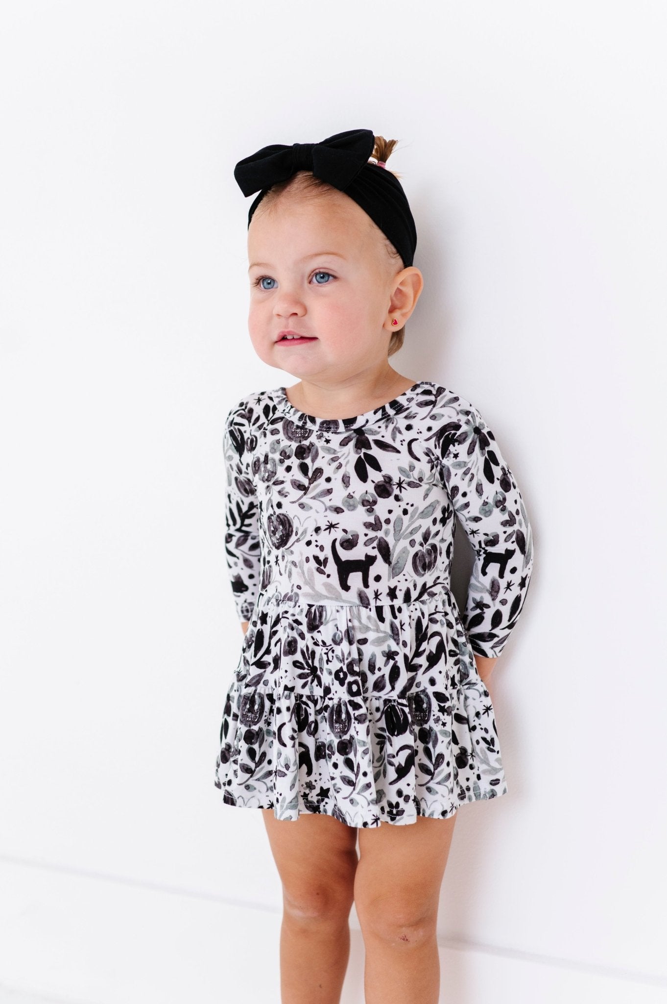 TIERED BODYSUIT TWIRLIE DRESS - SALEM - The Sleepy Sloth