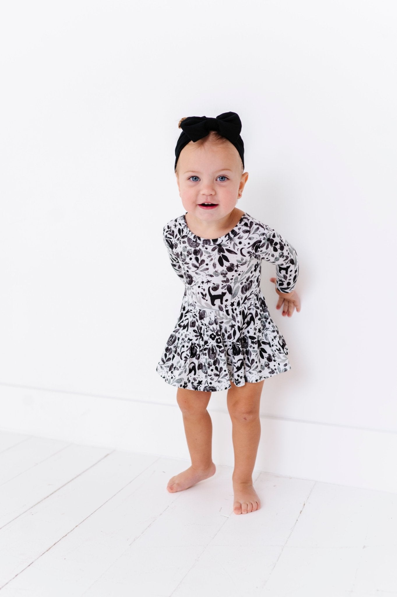 TIERED BODYSUIT TWIRLIE DRESS - SALEM - The Sleepy Sloth