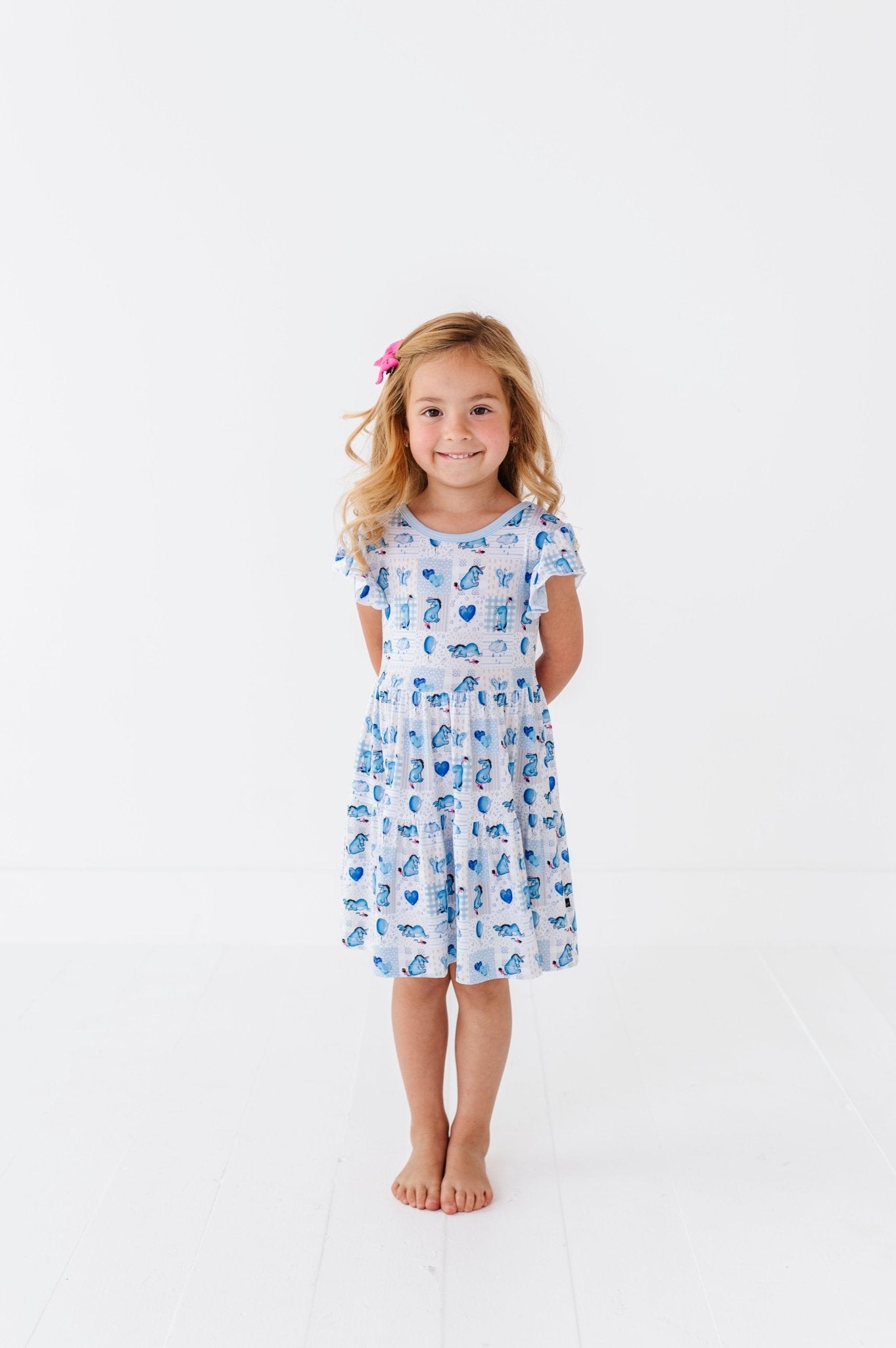 TIERED FLUTTER SLEEVE TWIRL - EEYORE THE BEST - The Sleepy Sloth