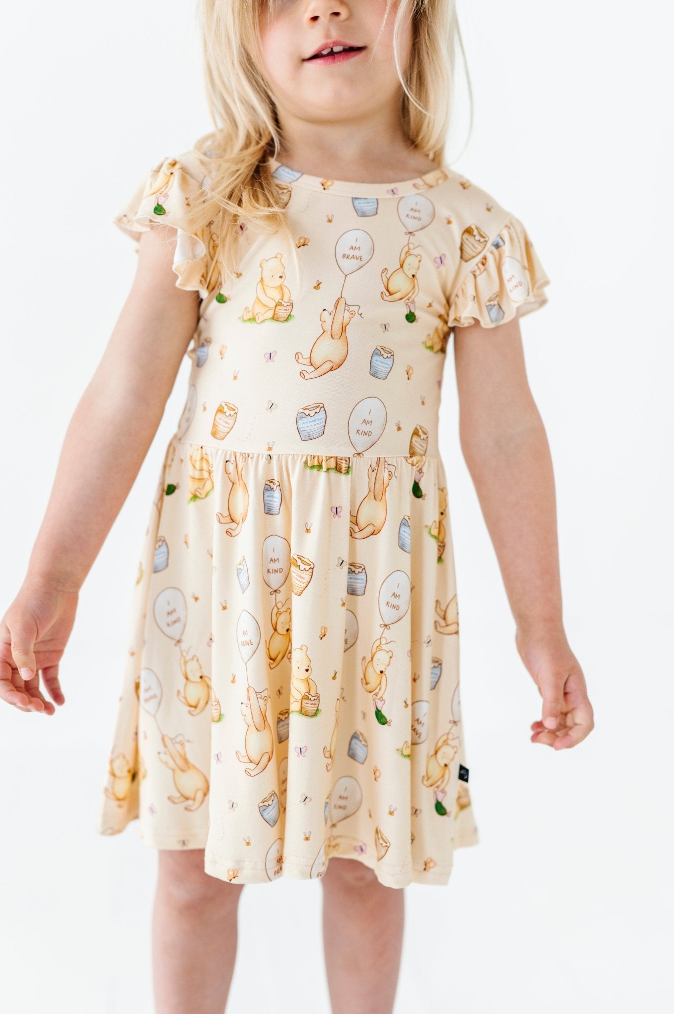 TIERED FLUTTER SLEEVE TWIRL WITH SHORTS - 100 ACRES OF KINDNESS - The Sleepy Sloth