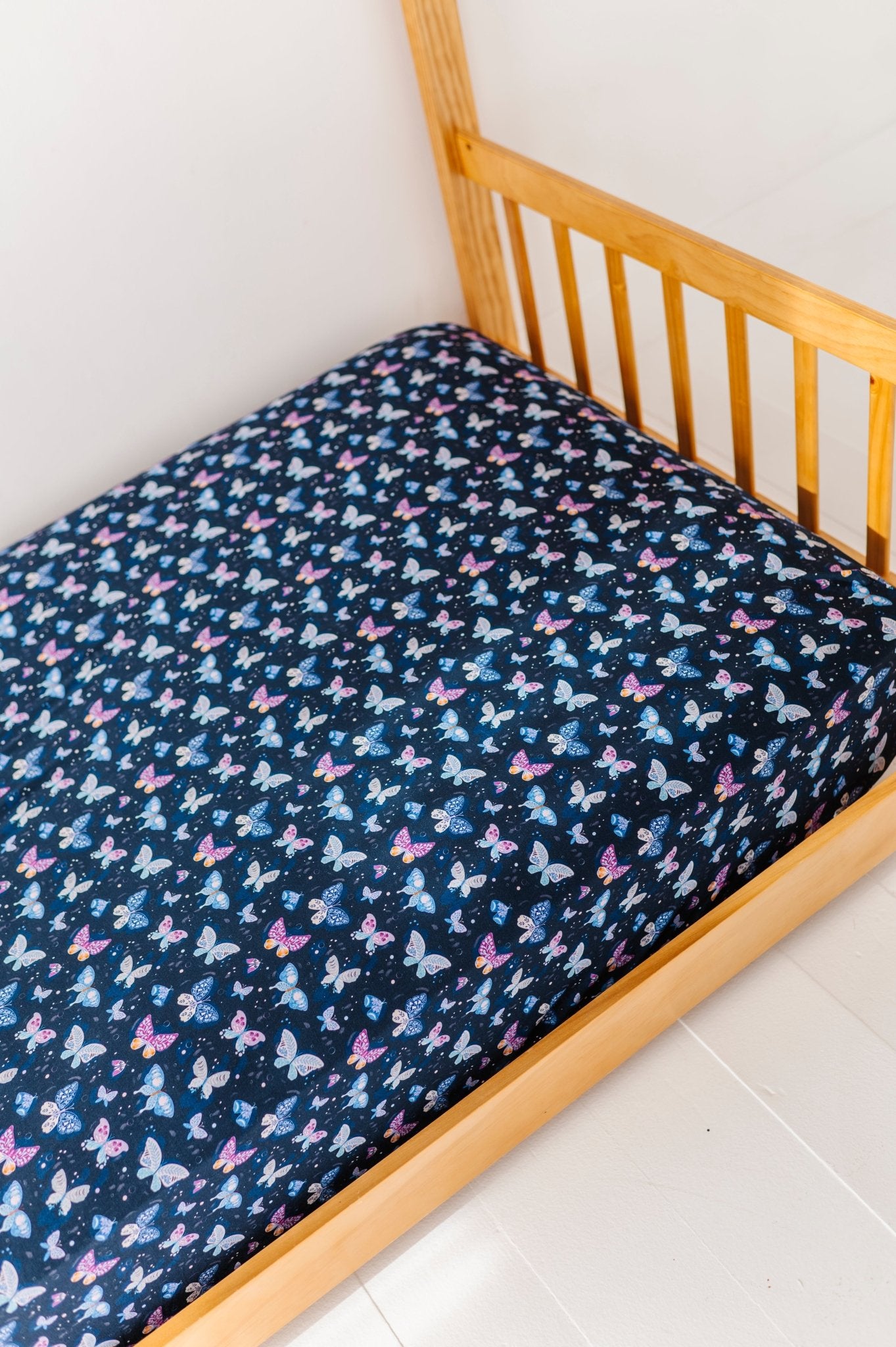 TWIN FITTED SHEET - INDIGO SKIES - The Sleepy Sloth