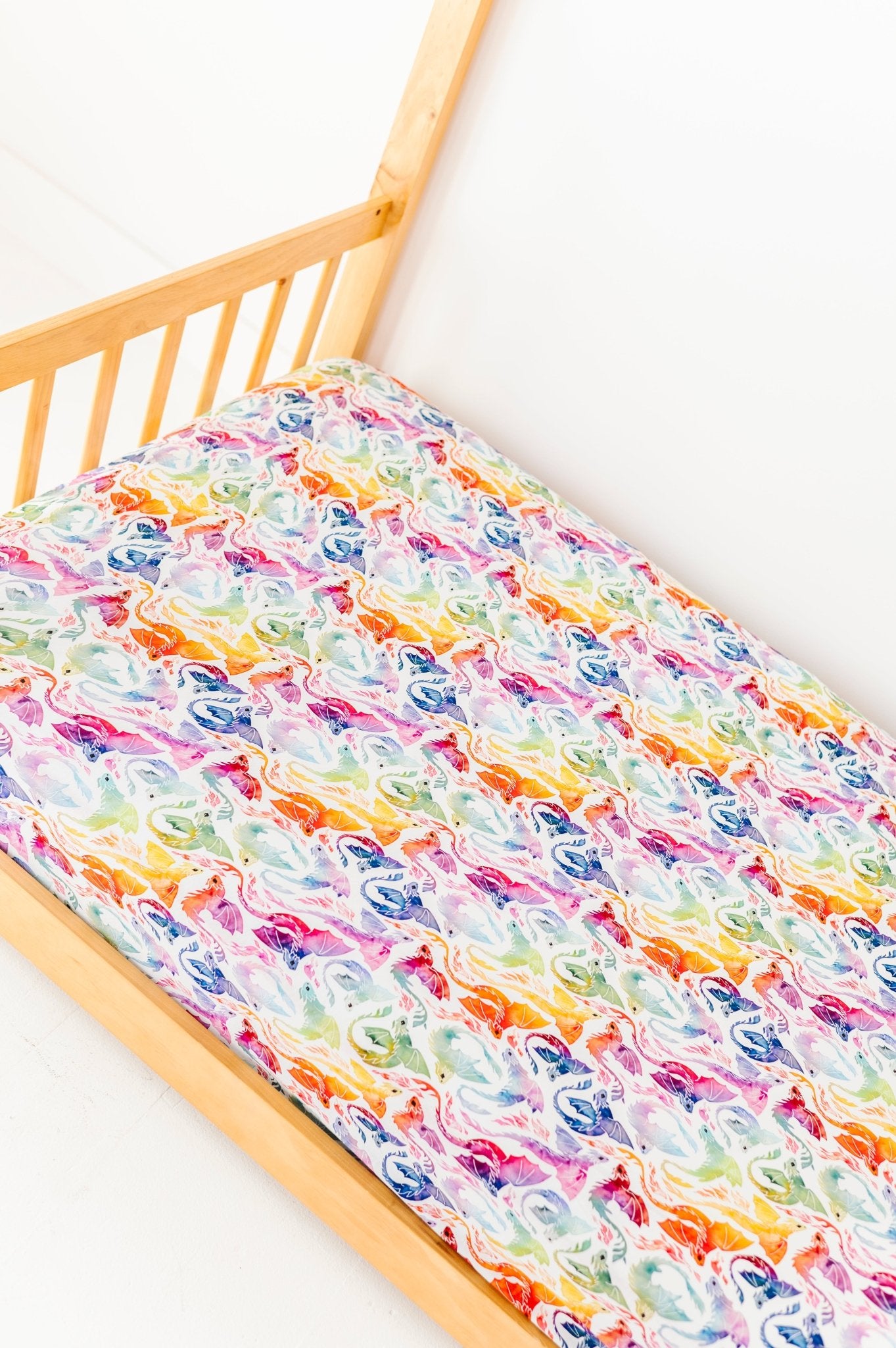Twin Fitted Sheet - RAINBOW TAILS - The Sleepy Sloth