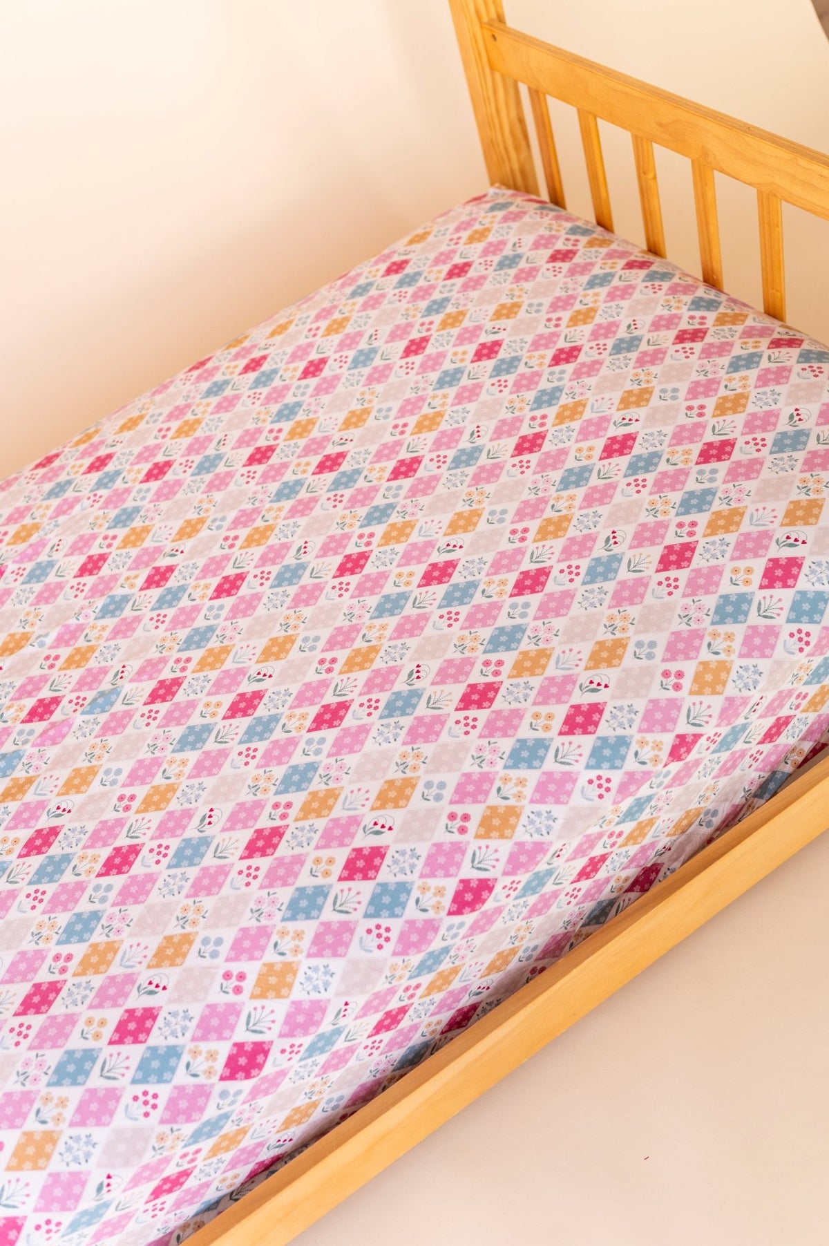 Twin Fitted Sheet - Stitched In Bloom - The Sleepy Sloth