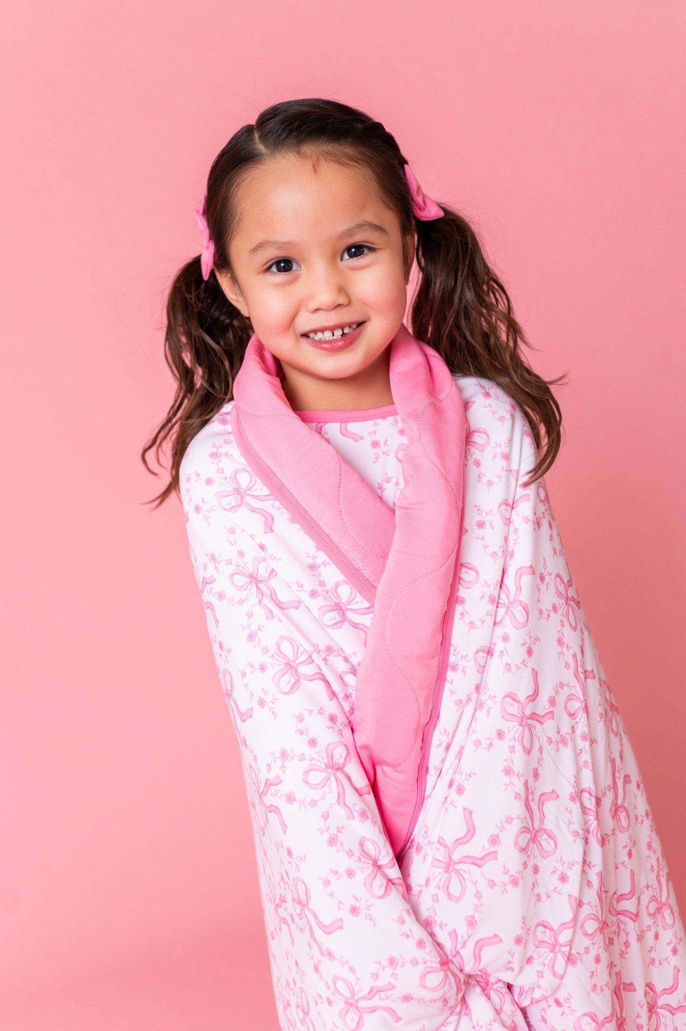 TWIN QUILTED BLANKIE - LOVELACE BOWS - The Sleepy Sloth