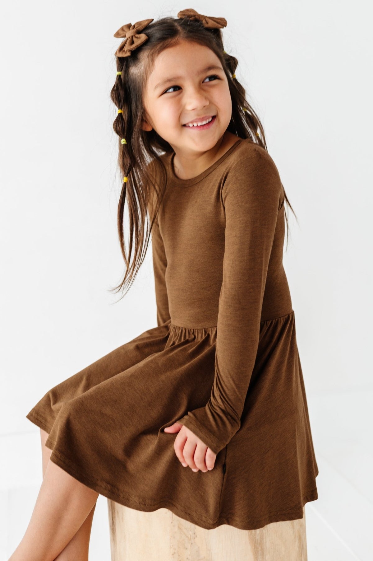 Twirlie Dress - Chestnut - The Sleepy Sloth