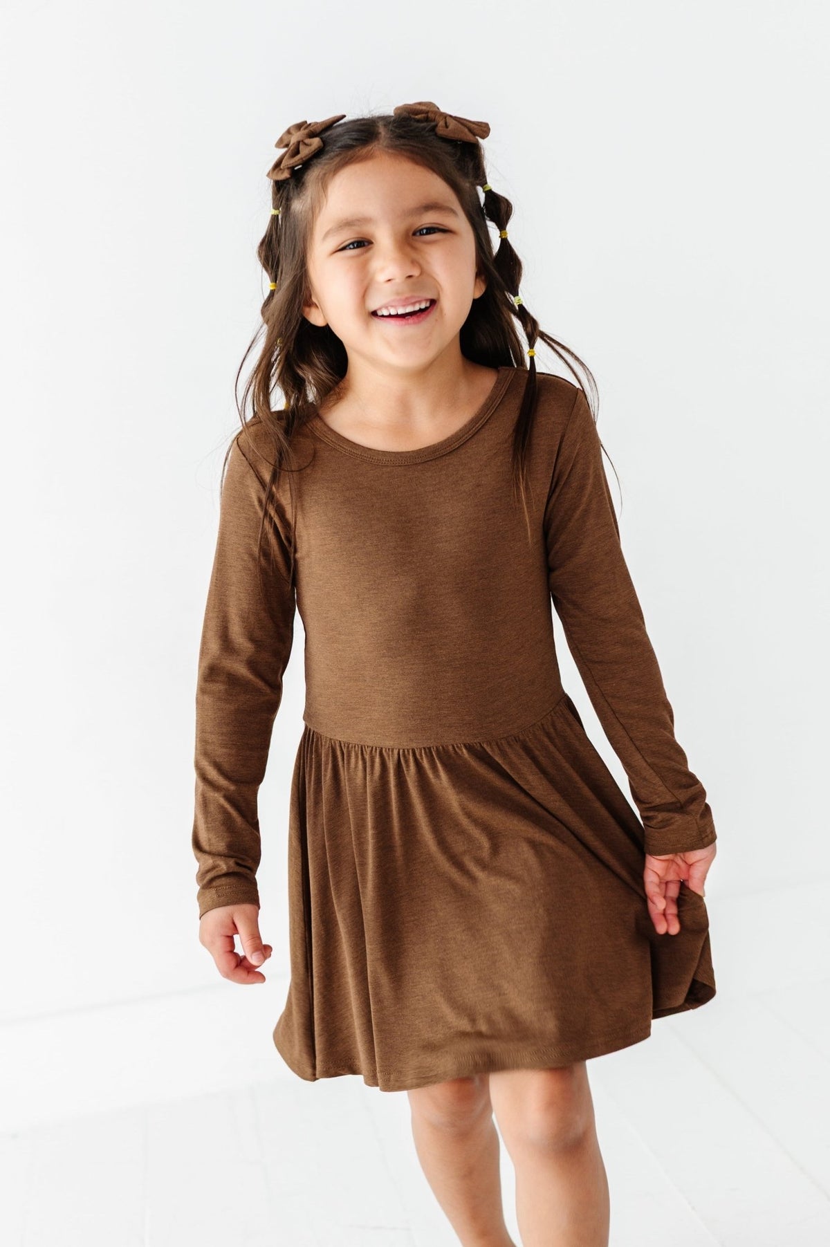 Twirlie Dress - Chestnut - The Sleepy Sloth