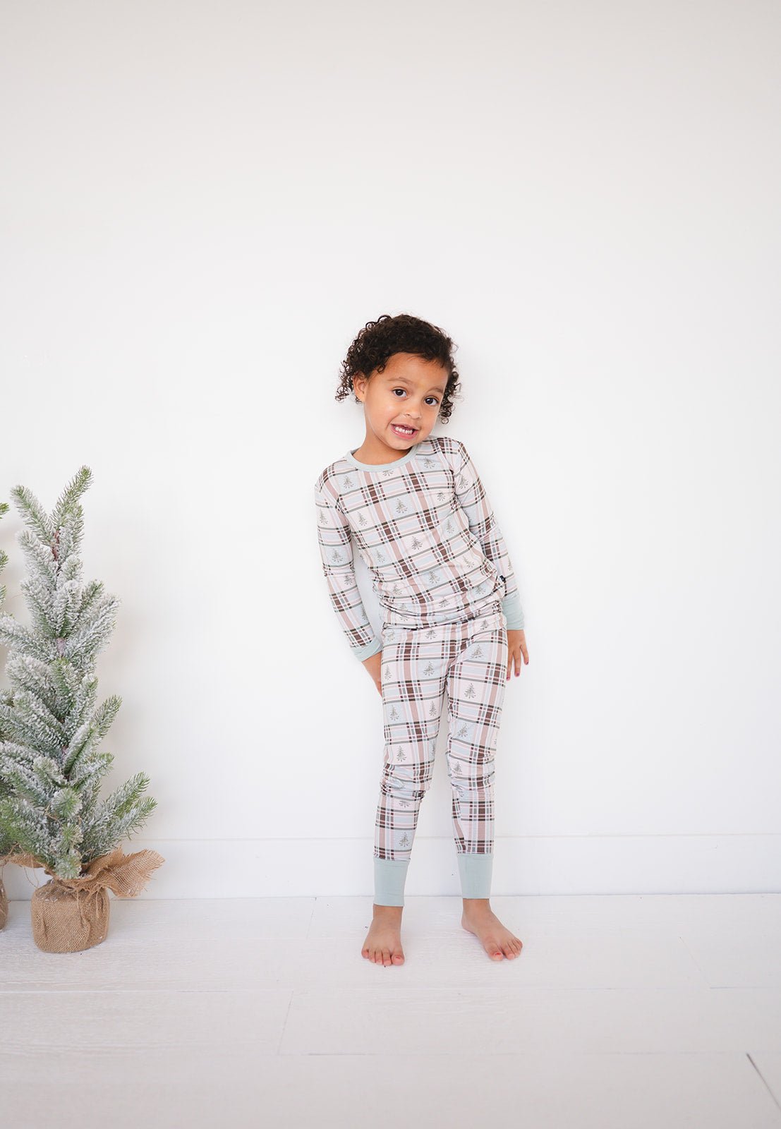 TWO PIECE JAMMIES - HOLIDAY PLAID - The Sleepy Sloth