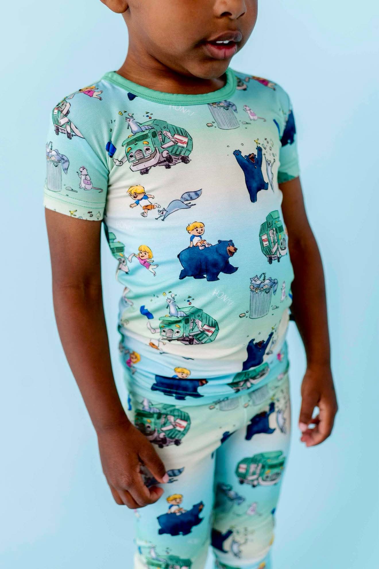 TWO PIECE JAMMIES PANTS WITH SHORT SLEEVE SET - Honk! Honk! - The Sleepy Sloth