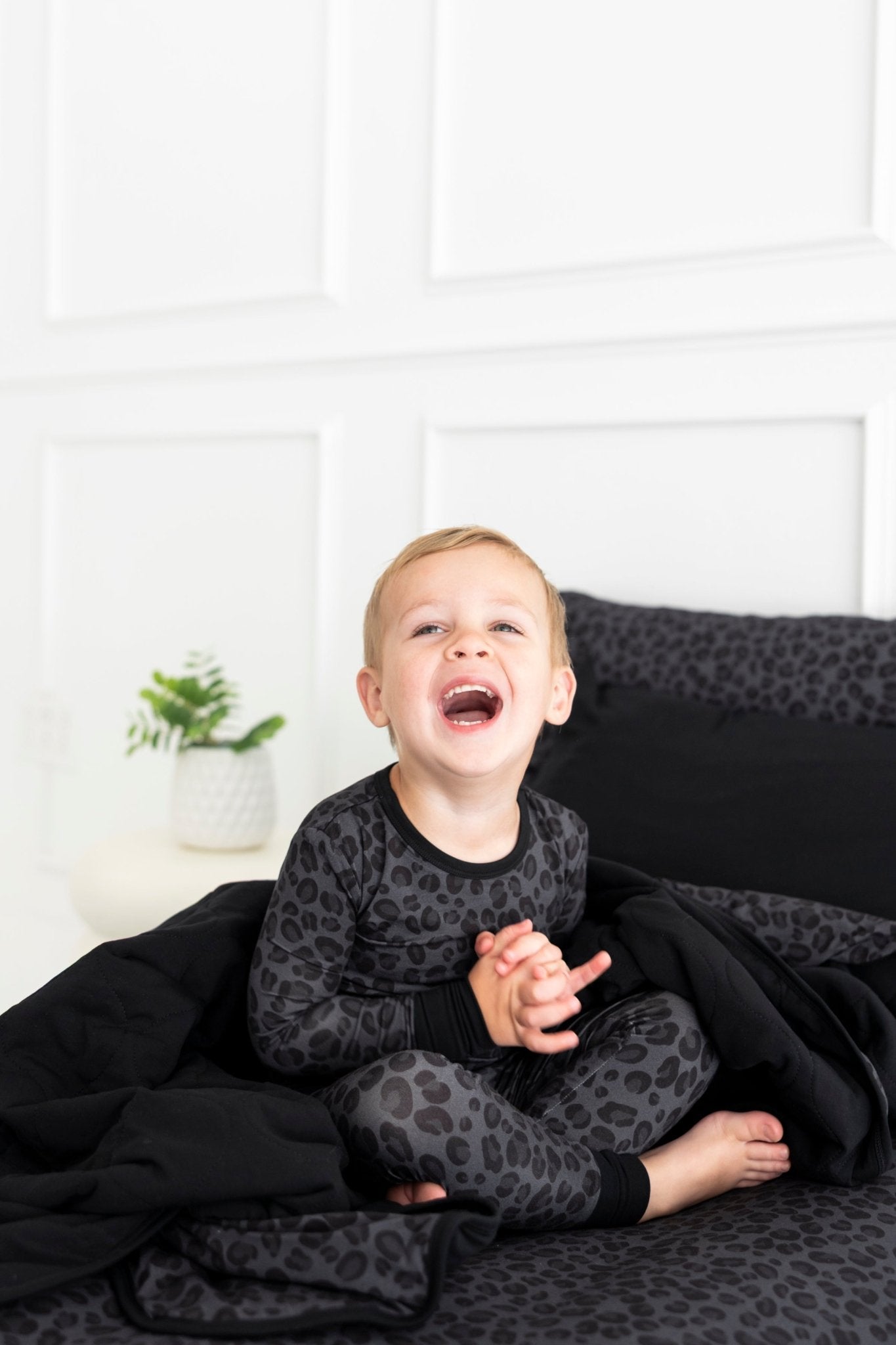 TWO PIECE JAMMIES - SPOTTED IN ONYX - The Sleepy Sloth