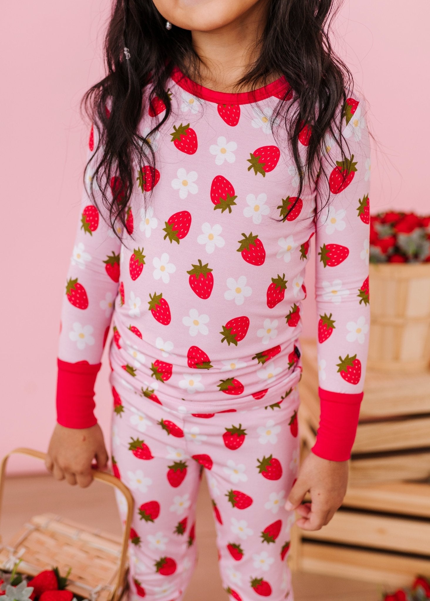 TWO PIECE JAMMIES - STRAWBERRY FIELDS - The Sleepy Sloth