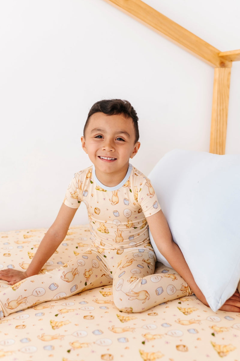 TWO PIECE SHORT SLEEVE WITH PANTS JAMMIES - 100 ACRES OF KINDNESS - The Sleepy Sloth