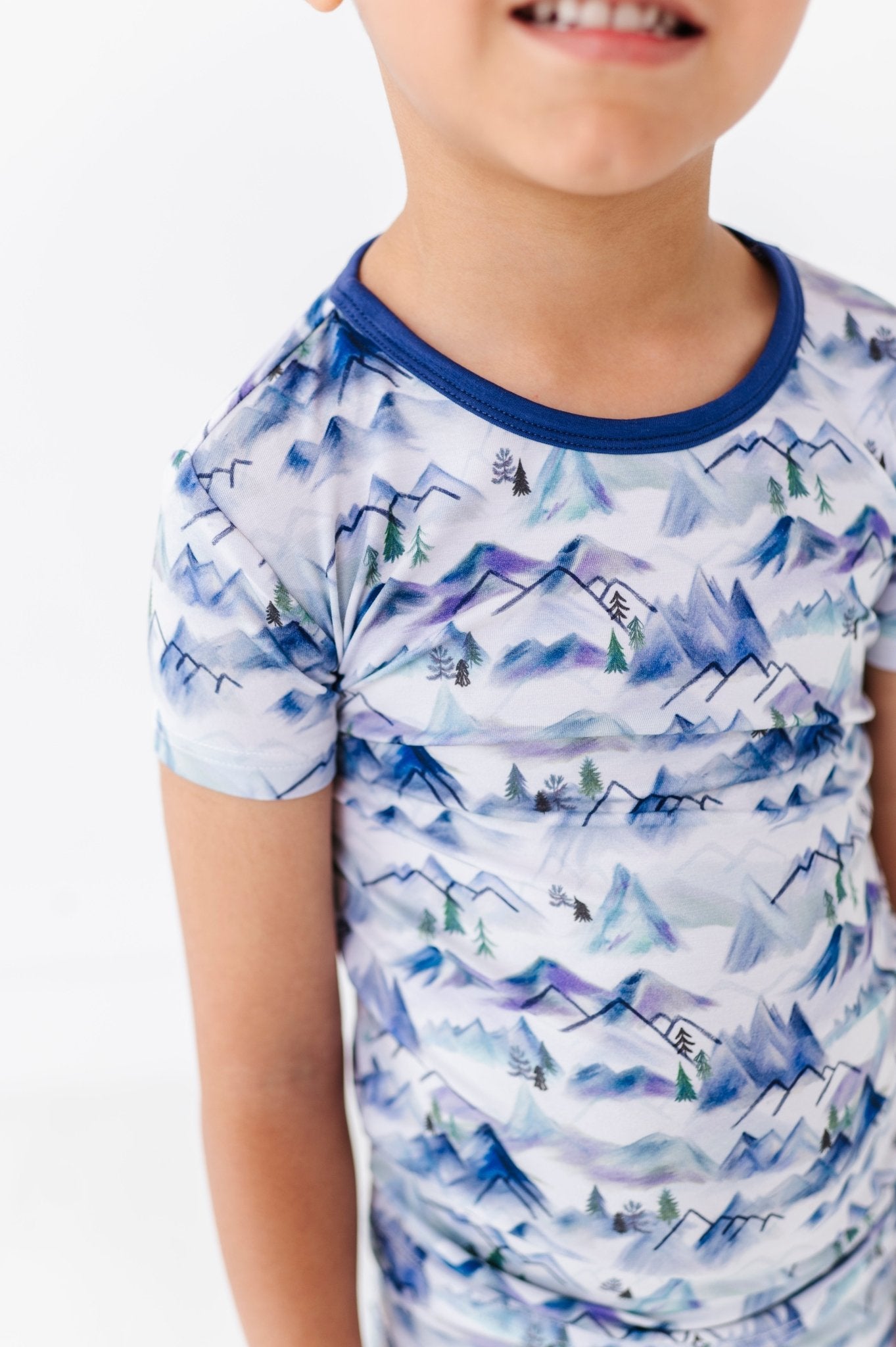 TWO PIECE SHORT SLEEVE WITH PANTS JAMMIES - MISTY MOUNTAINS - The Sleepy Sloth