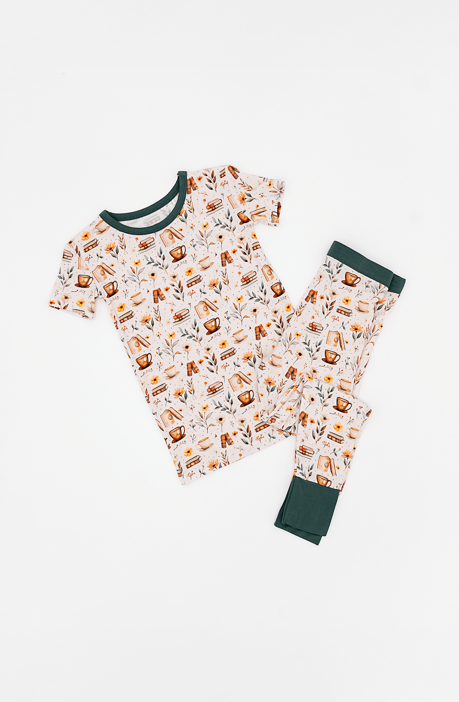 TWO PIECE SHORT SLEEVE WITH PANTS JAMMIES - PERFECTLY BREWED - The Sleepy Sloth