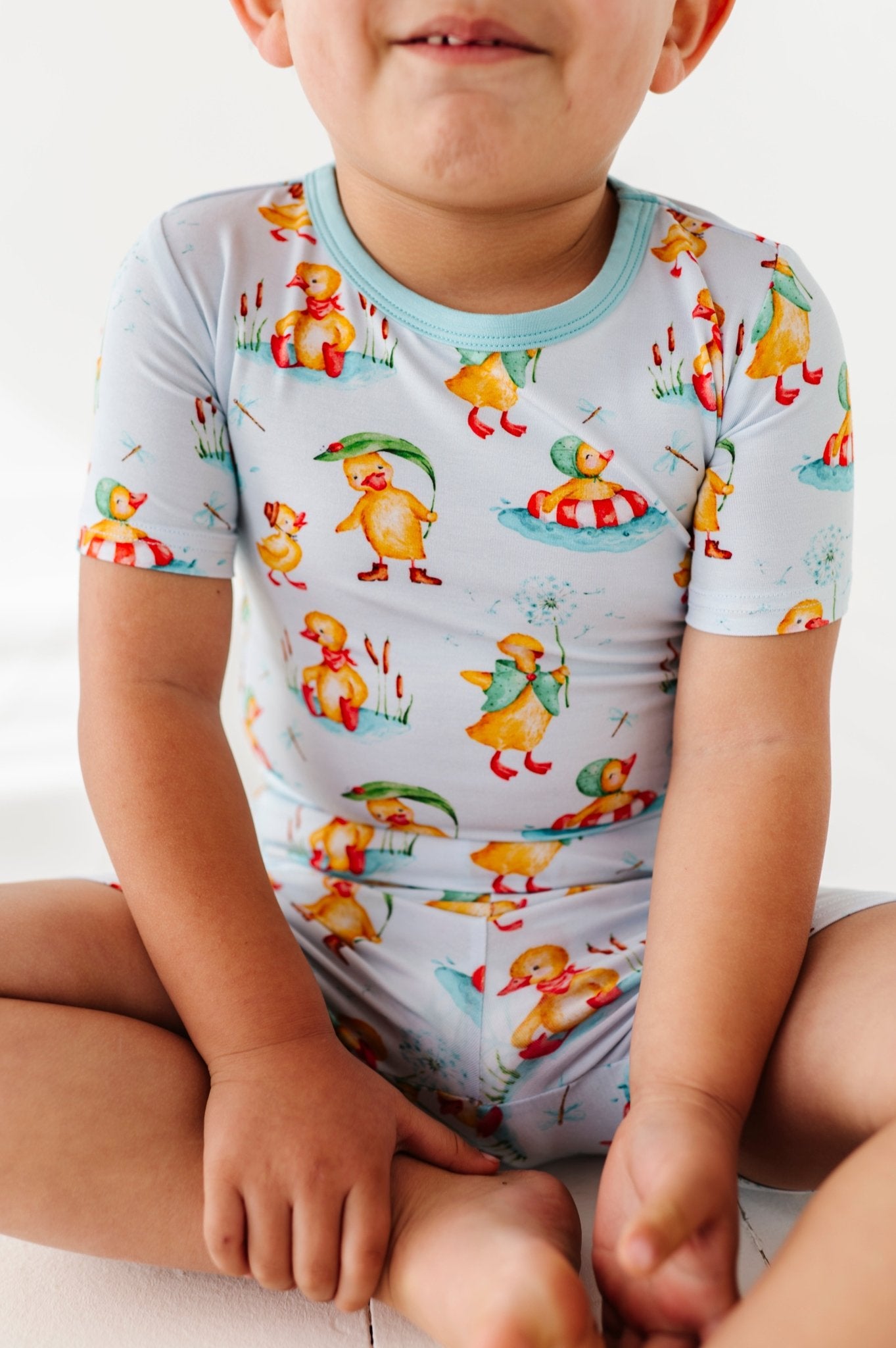 TWO PIECE SHORT SLEEVE WITH SHORTS JAMMIES - WHATS QUACKALACKIN - The Sleepy Sloth