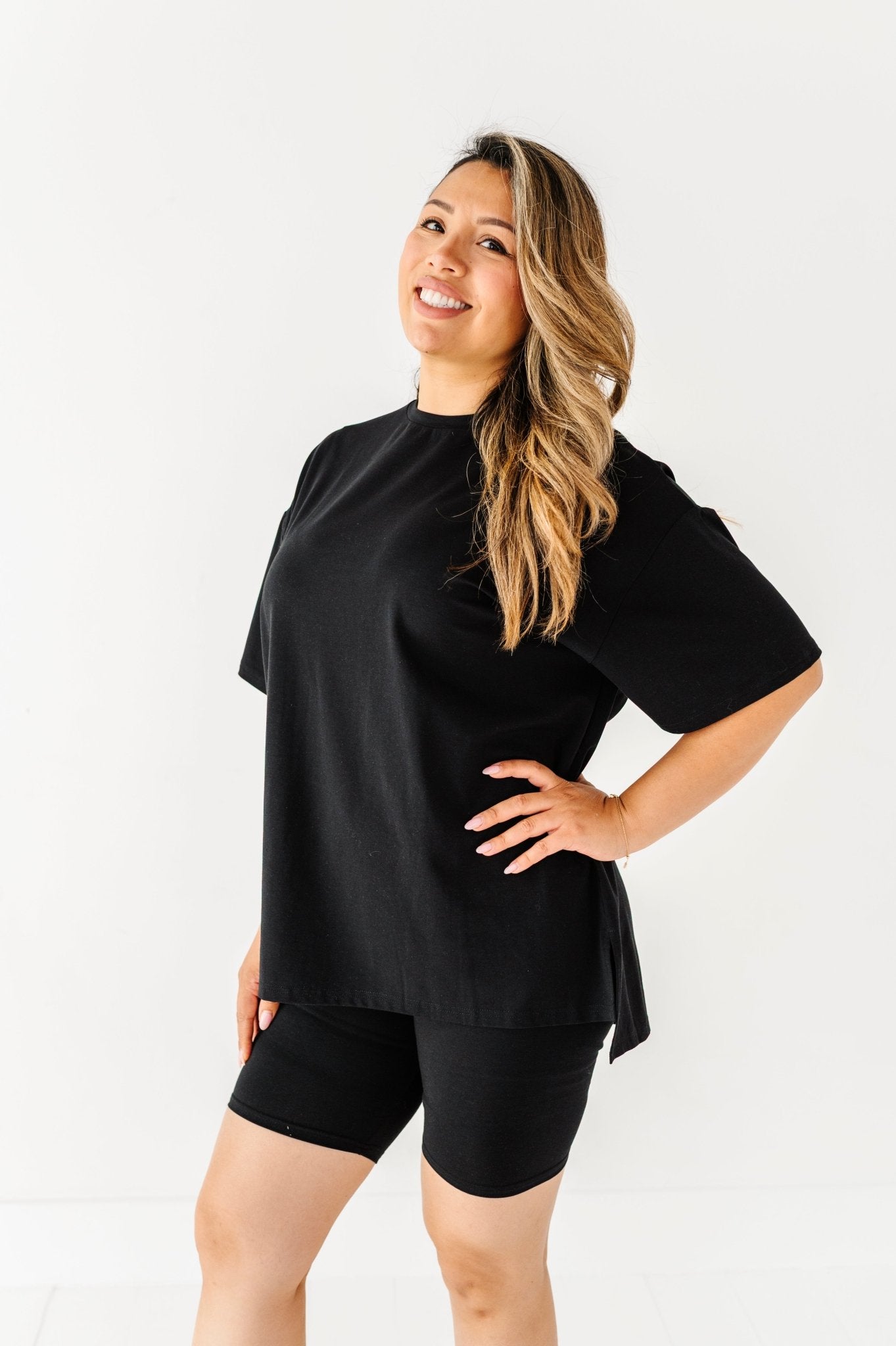 Women's Biker Set - BLACK - The Sleepy Sloth