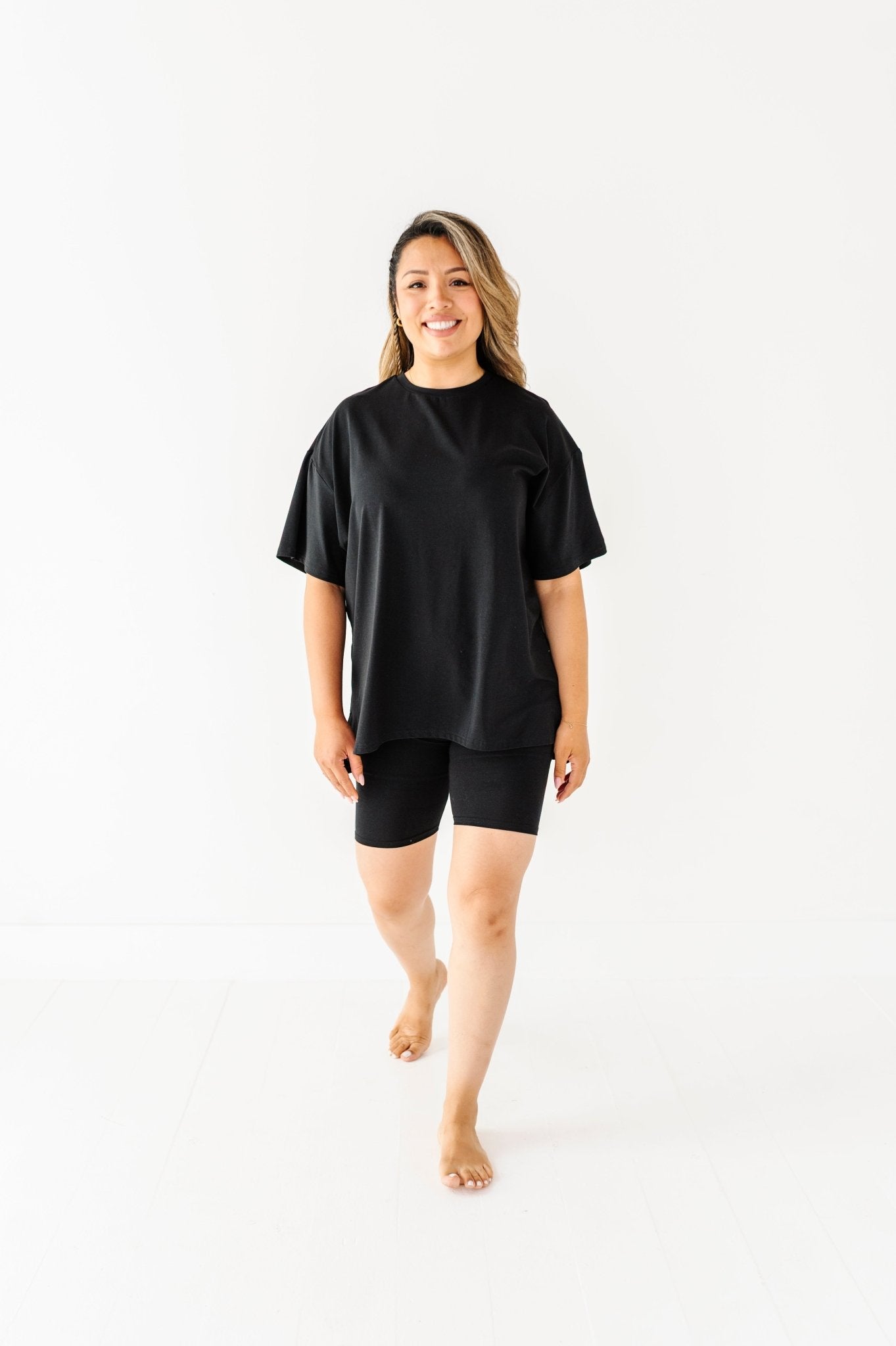 Women's Biker Set - BLACK - The Sleepy Sloth