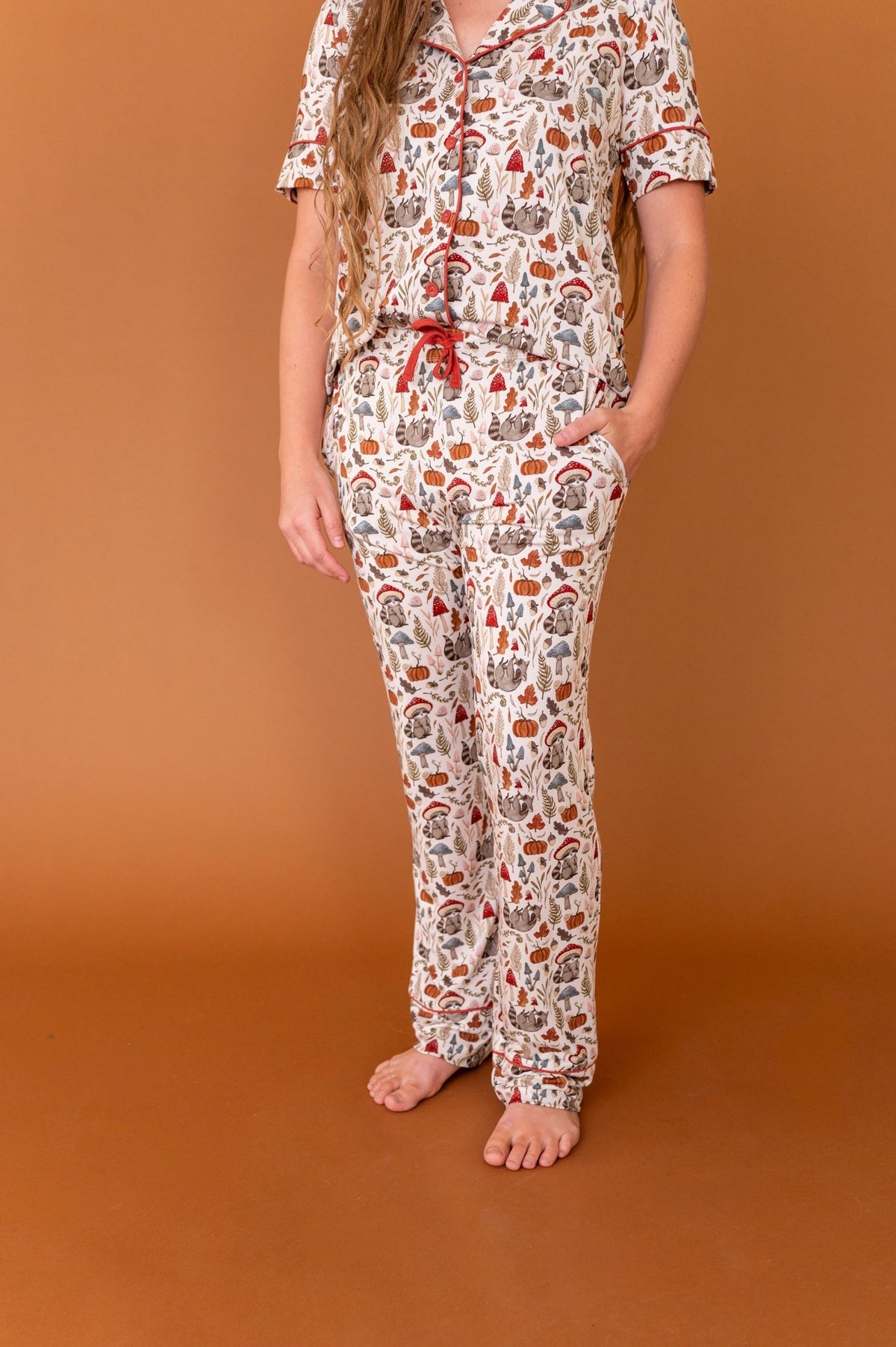 Women's Luxe Pajama Set - Autumn Woodland - The Sleepy Sloth
