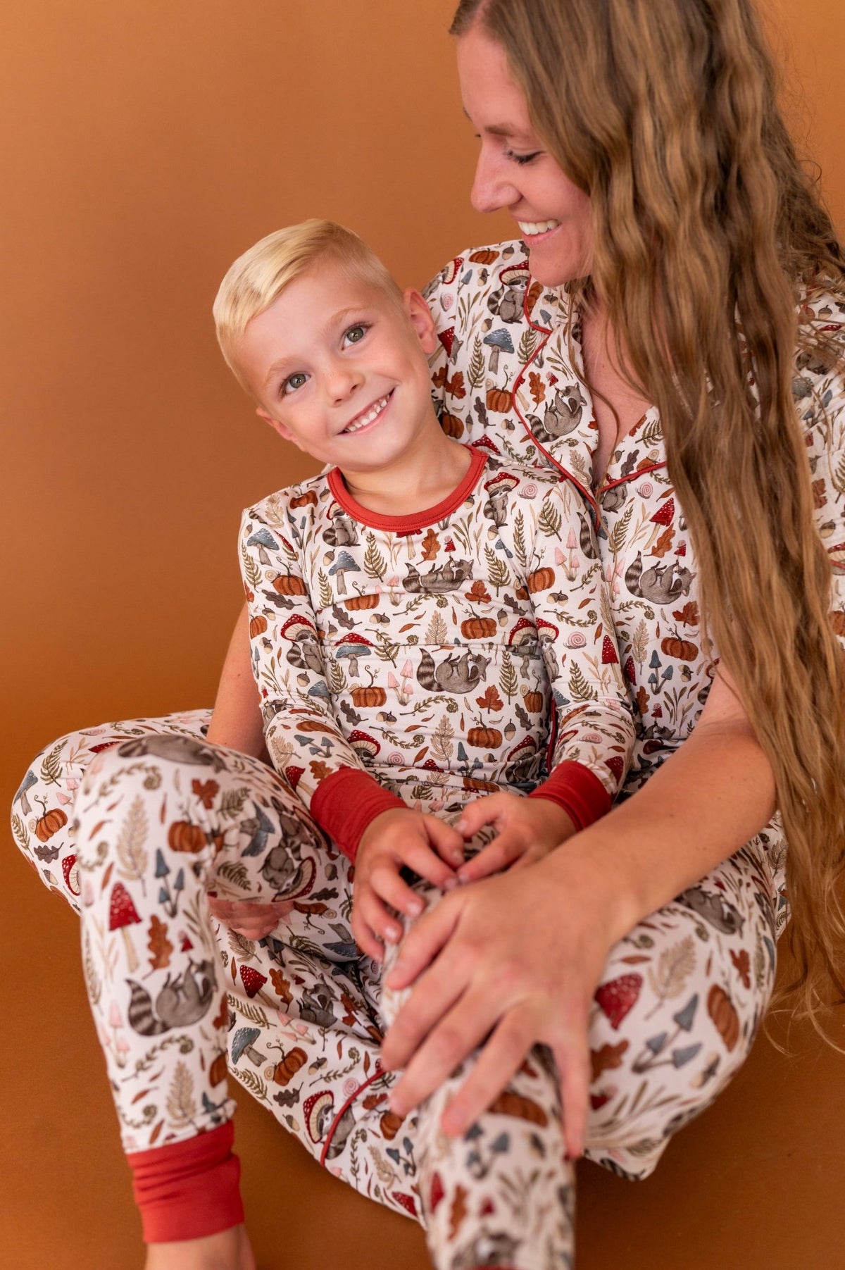 Women's Luxe Pajama Set - Autumn Woodland - The Sleepy Sloth