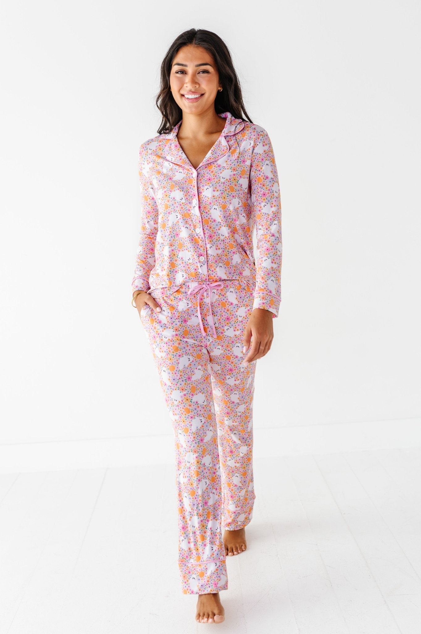 Women's Luxe Pajama Set - Bootanicals - The Sleepy Sloth