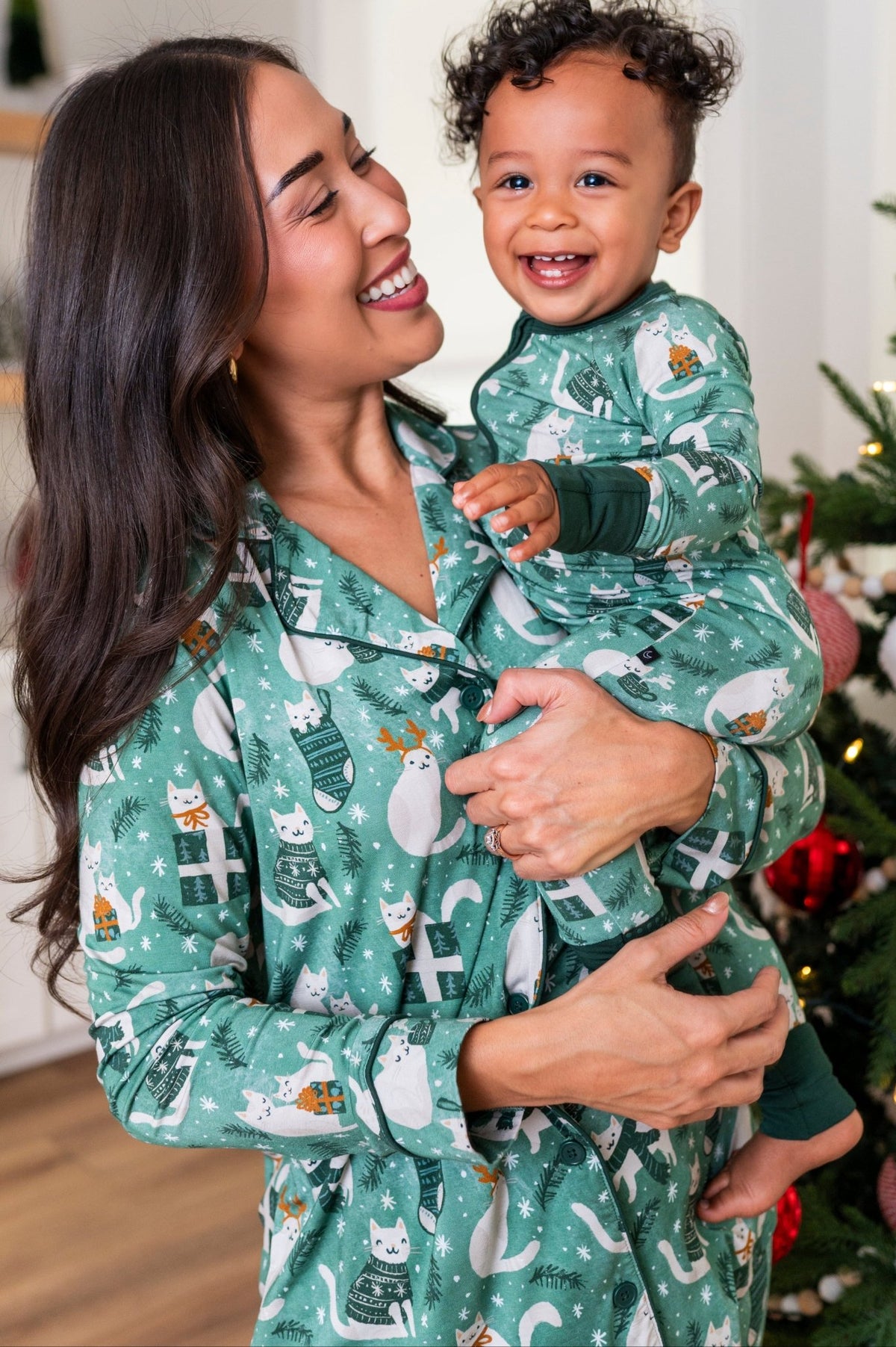 Women's Luxe Pajama Set - Meowy & Bright - The Sleepy Sloth