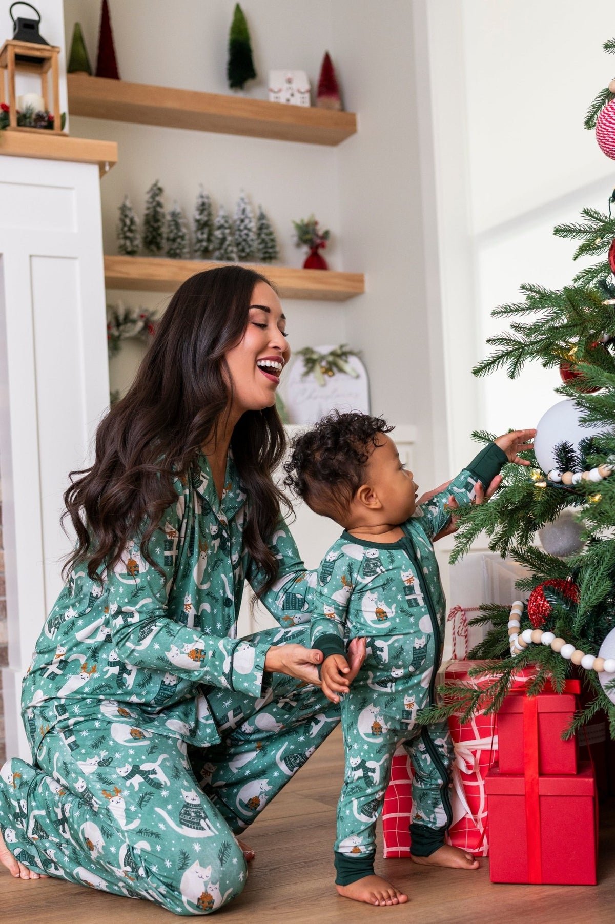 Women's Luxe Pajama Set - Meowy & Bright - The Sleepy Sloth
