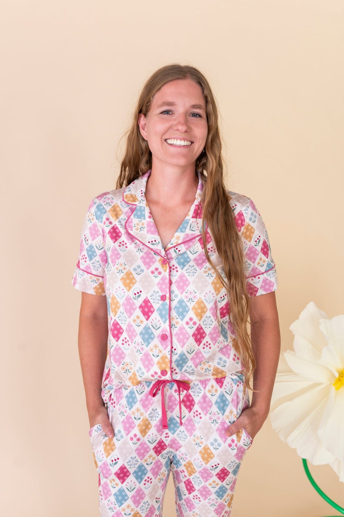 Women's Luxe Pajama Set - Stitched In Bloom - The Sleepy Sloth