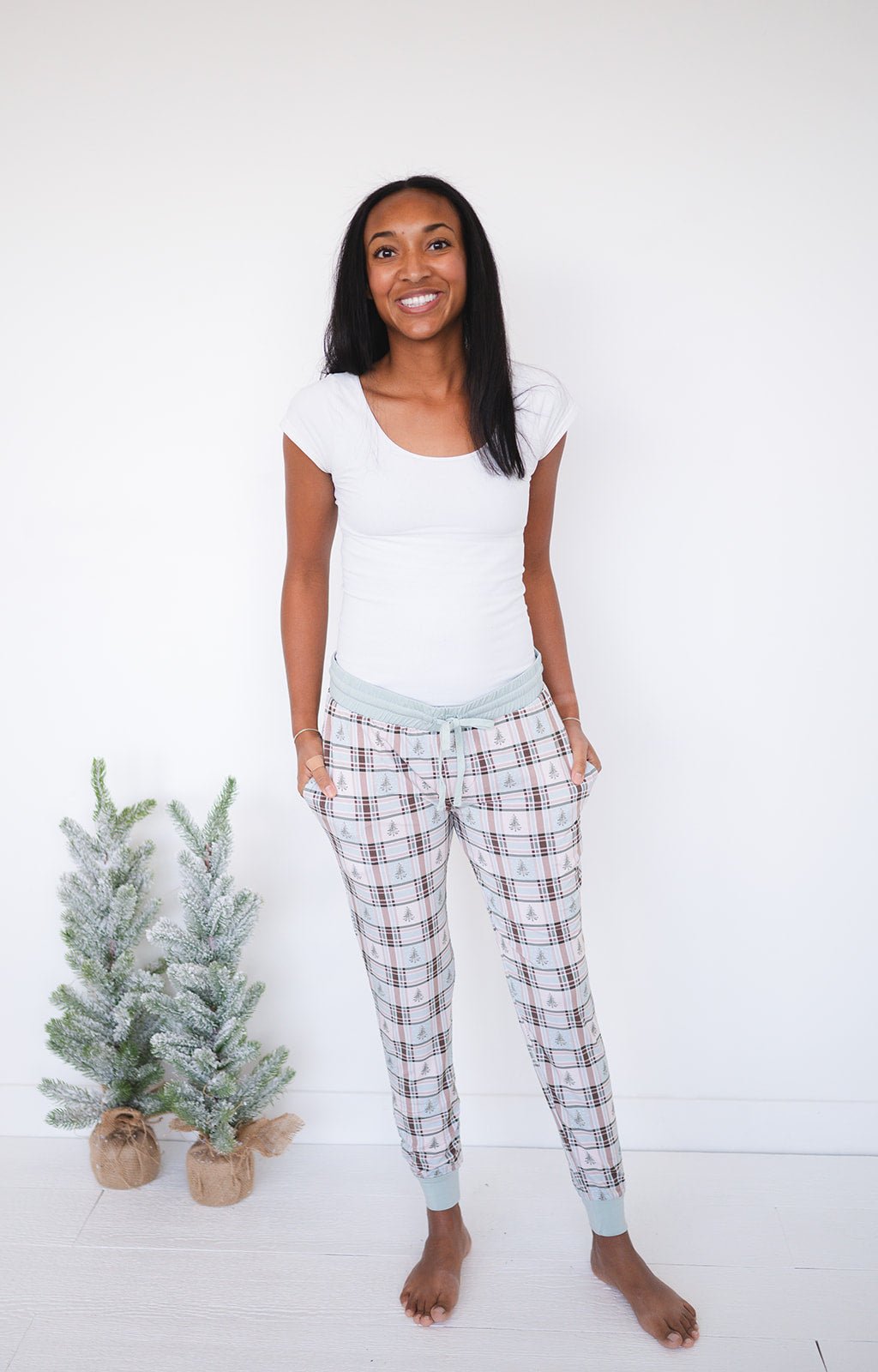 WOMEN'S SLEEPY PANTS - HOLIDAY PLAID - The Sleepy Sloth