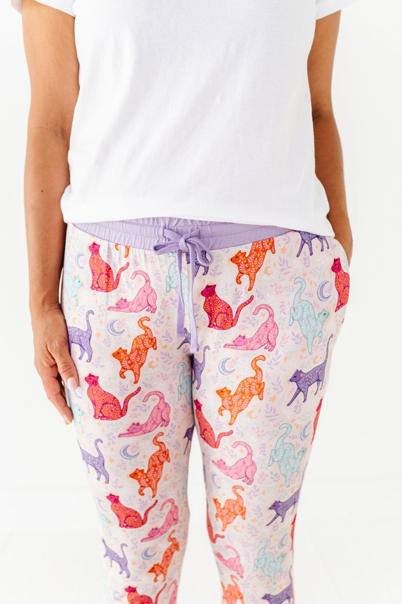Women's Sleepy Pants - KOSMIC KITTIES - The Sleepy Sloth