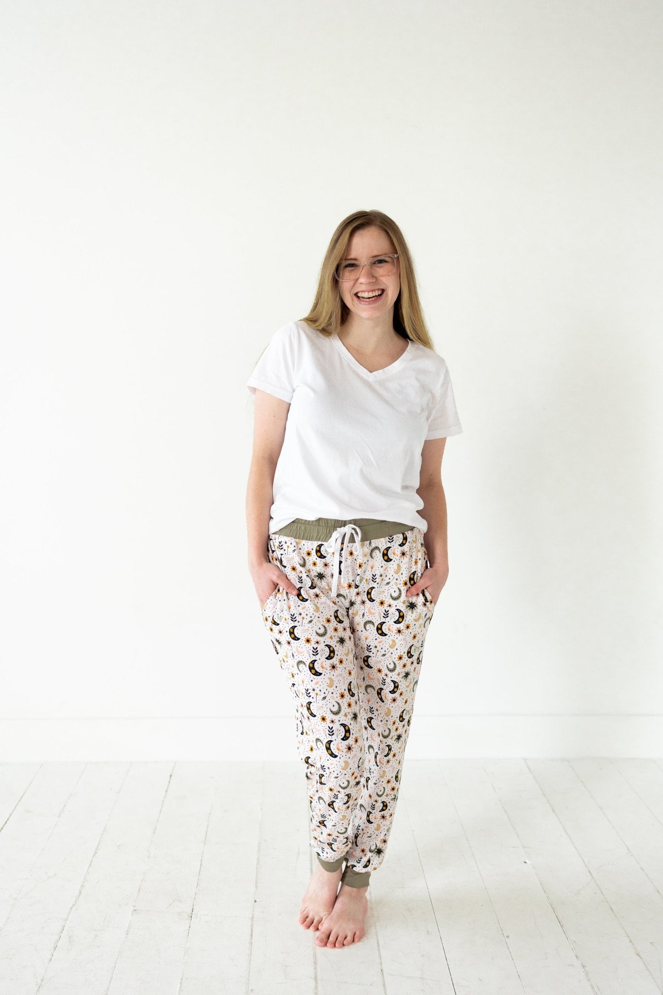 WOMEN'S SLEEPY PANTS - LUNAR BLOSSOM - The Sleepy Sloth