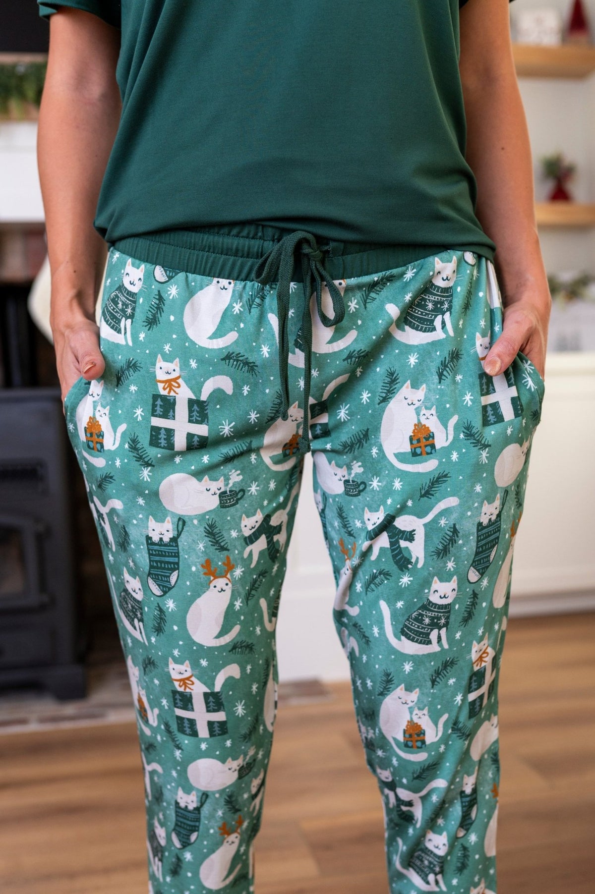 Women's Sleepy Pants - Meowy & Bright - The Sleepy Sloth
