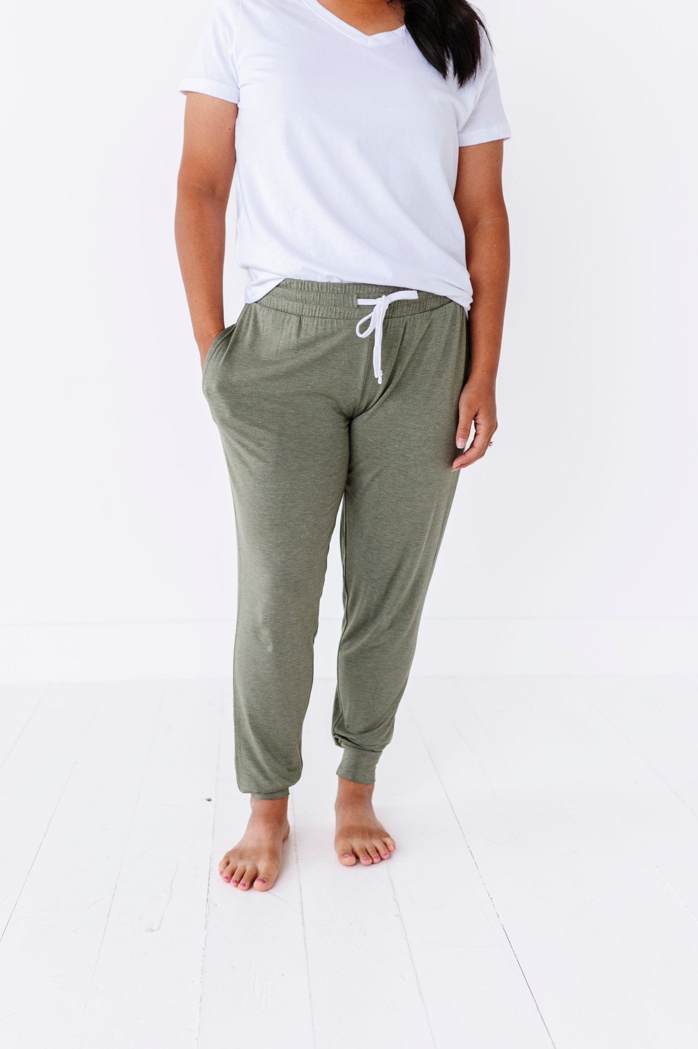 WOMEN'S SLEEPY PANTS - OLIVE - The Sleepy Sloth