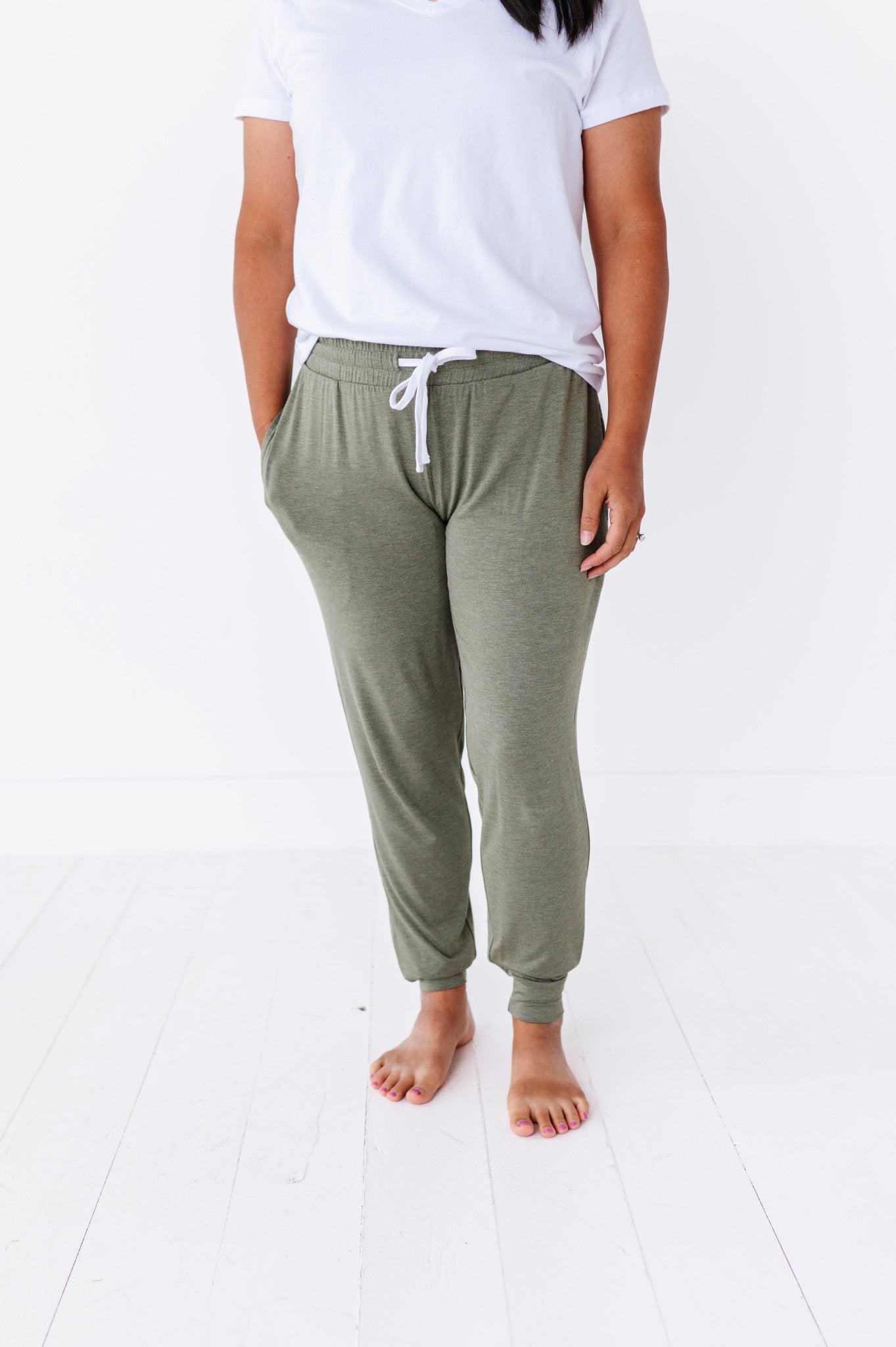 WOMEN'S SLEEPY PANTS - OLIVE - The Sleepy Sloth