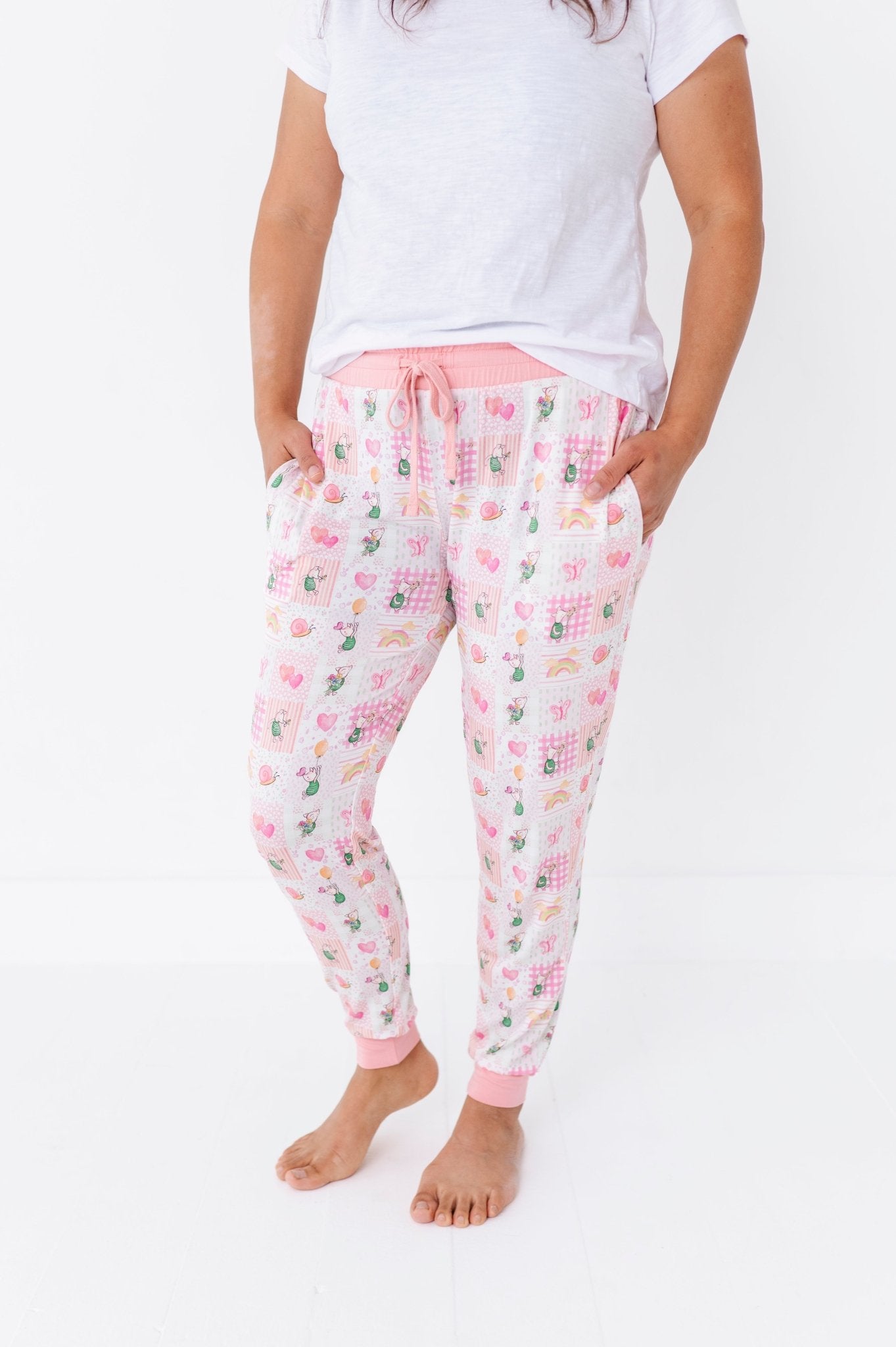 Women's Sleepy Pants - PRETTY IN PIGLET - The Sleepy Sloth
