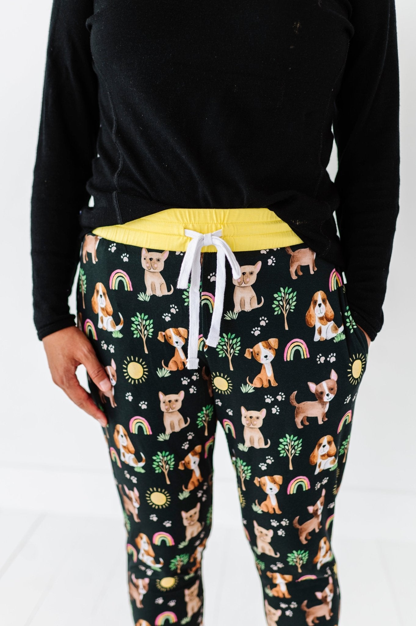 WOMEN'S SLEEPY PANTS - PUPPY PLAY DATE - The Sleepy Sloth