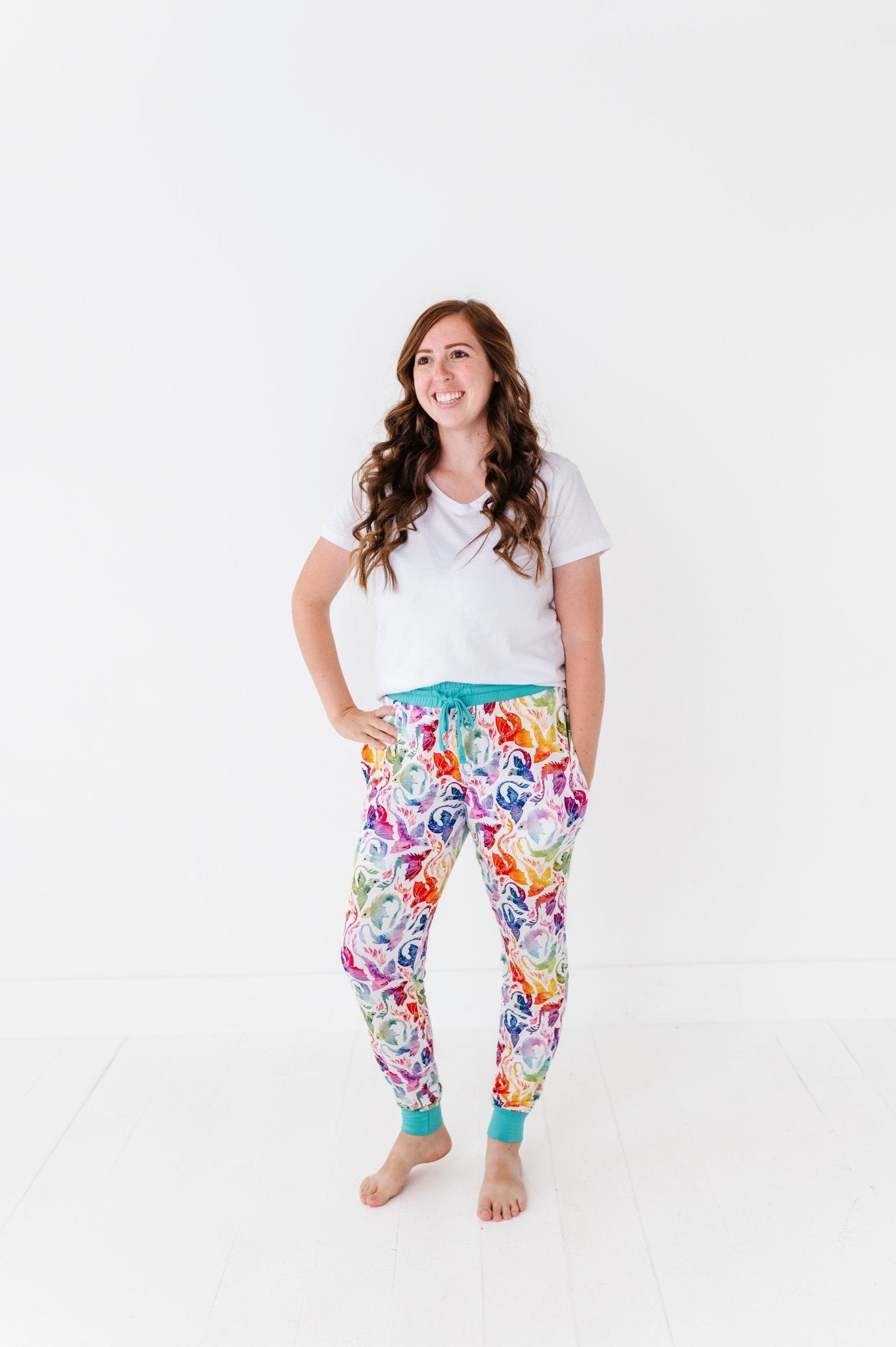 WOMEN'S SLEEPY PANTS - RAINBOW TAILS - The Sleepy Sloth