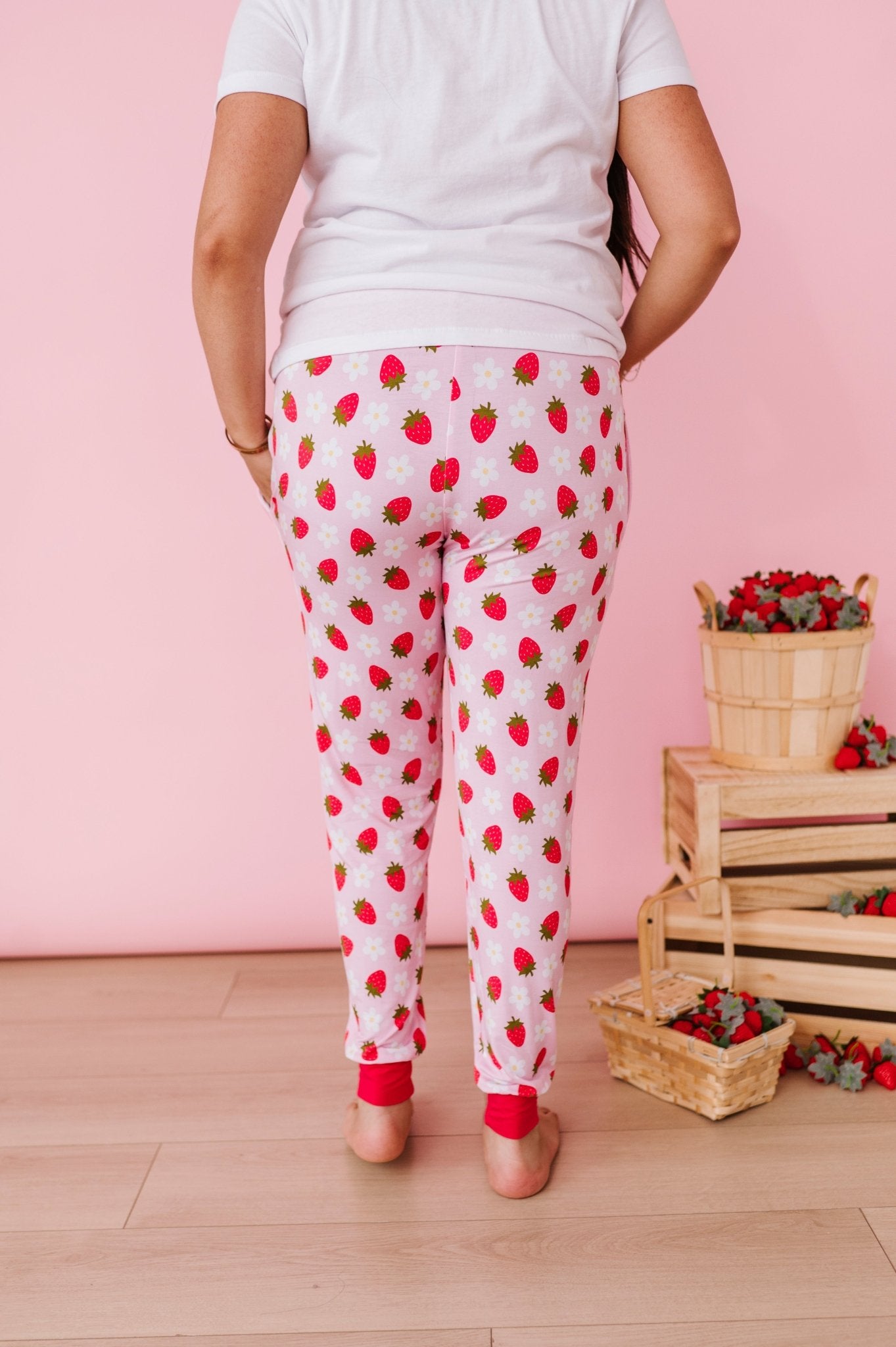 WOMEN'S SLEEPY PANTS - STRAWBERRY FIELDS - The Sleepy Sloth