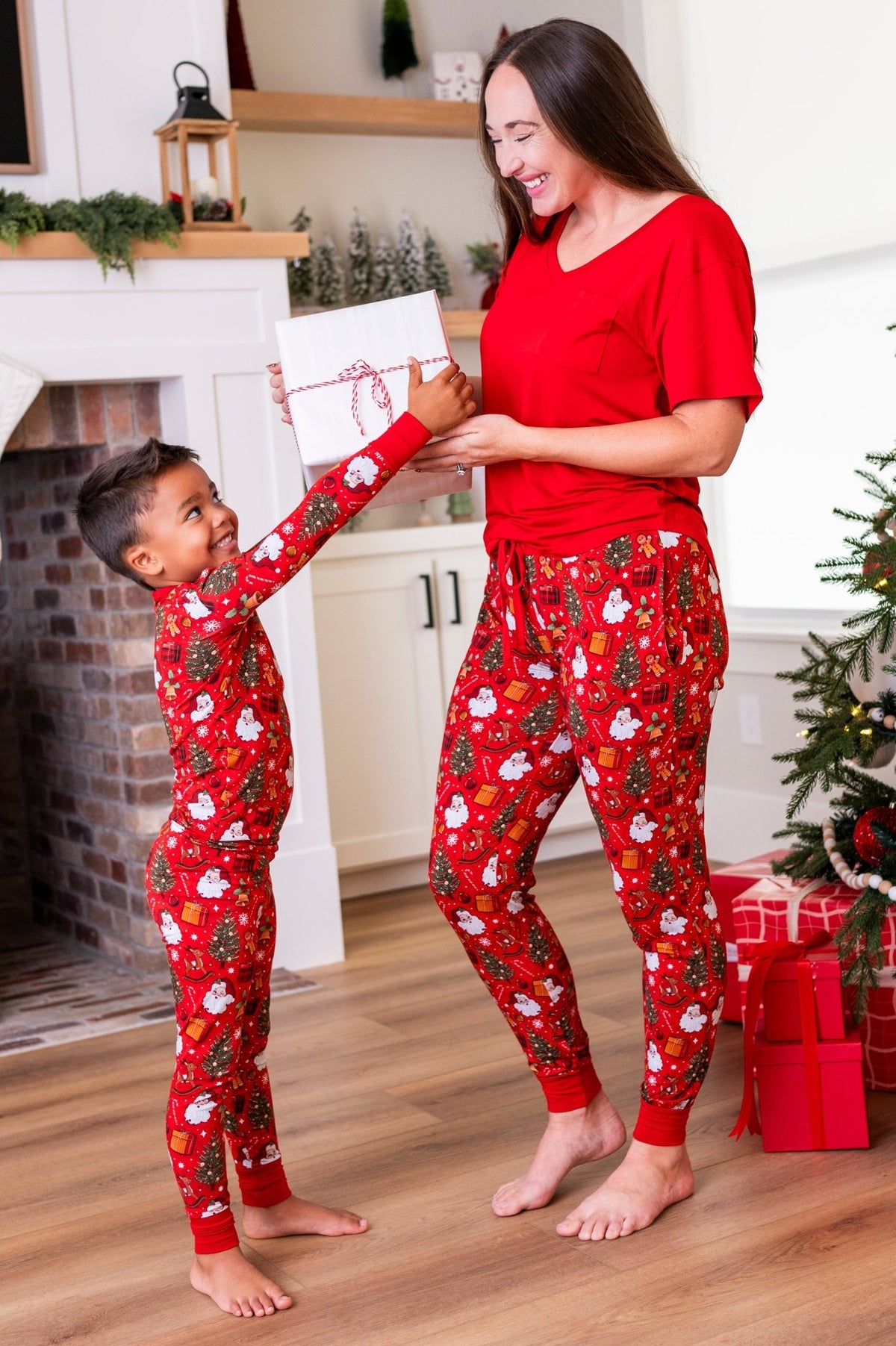 Women's Solid Tee - Jolly St Nick & Deck the PAWs - The Sleepy Sloth