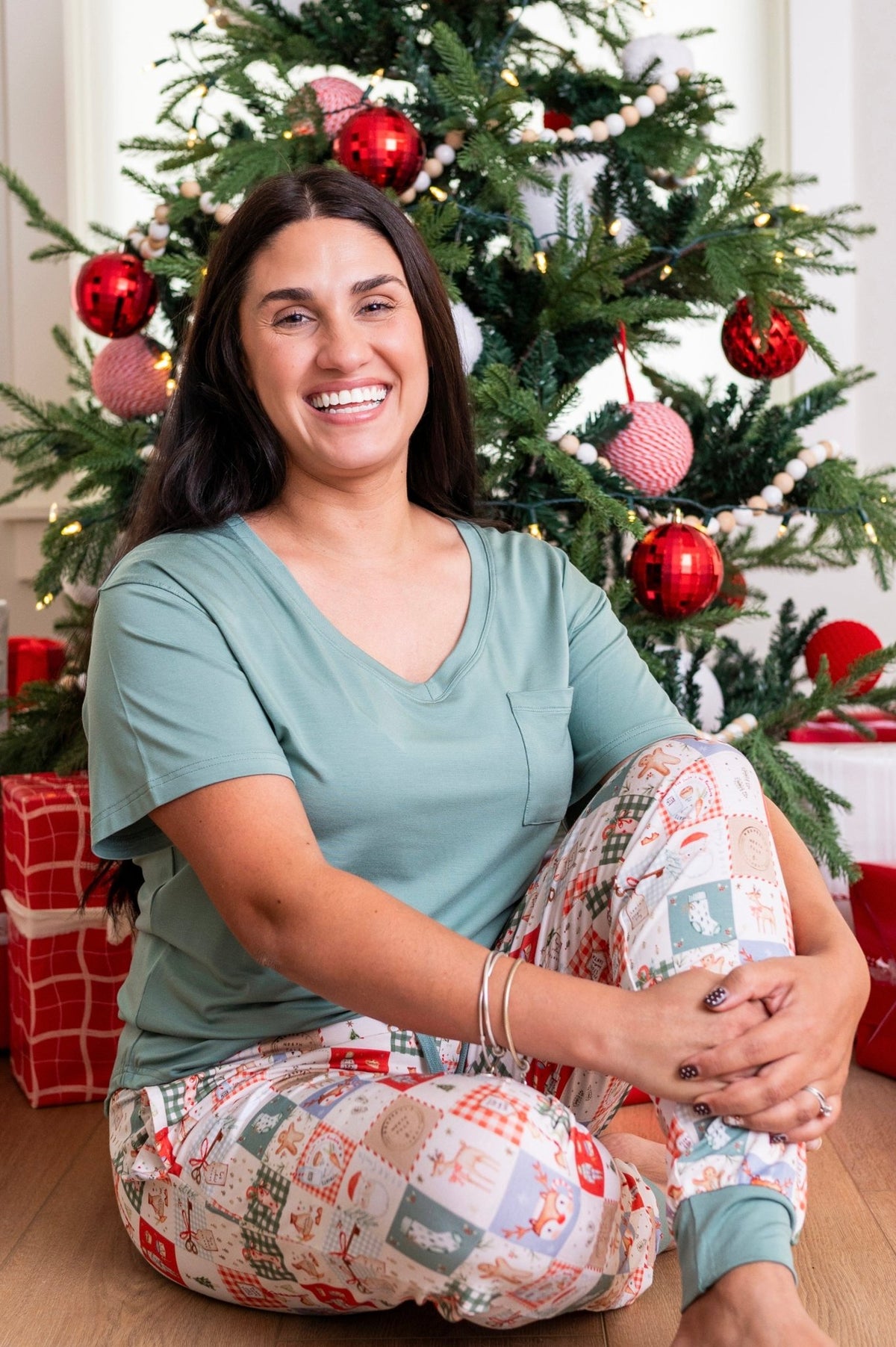 Women's Solid Tee- Merry Mosaic - The Sleepy Sloth