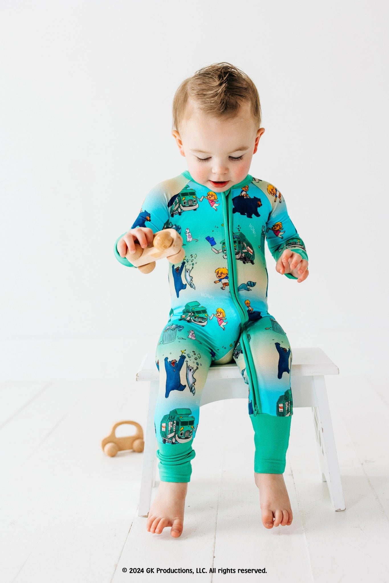 The Sleepy fashion Sloth Peachy Meadows Zip Jammies - 18-24 months