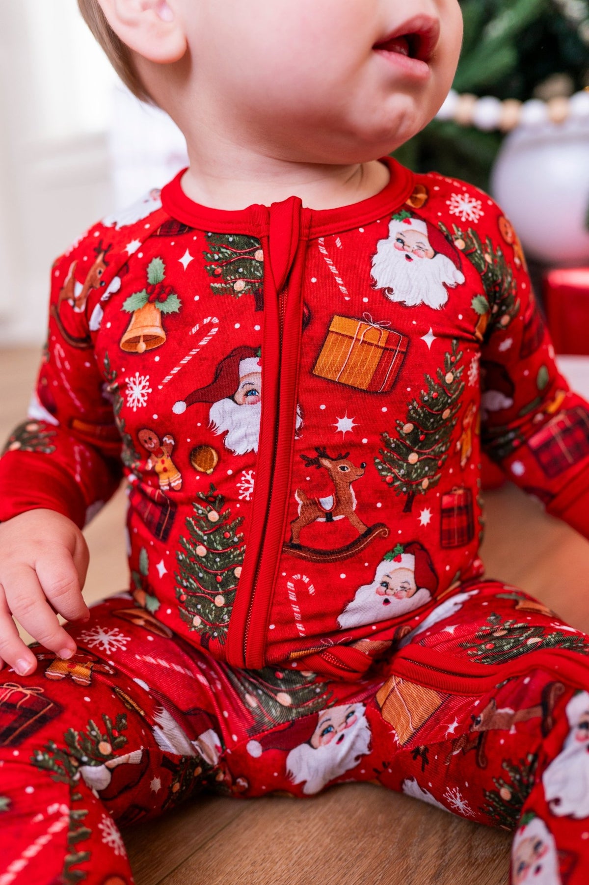 Zip Jammies - Jolly St Nick - The Sleepy Sloth