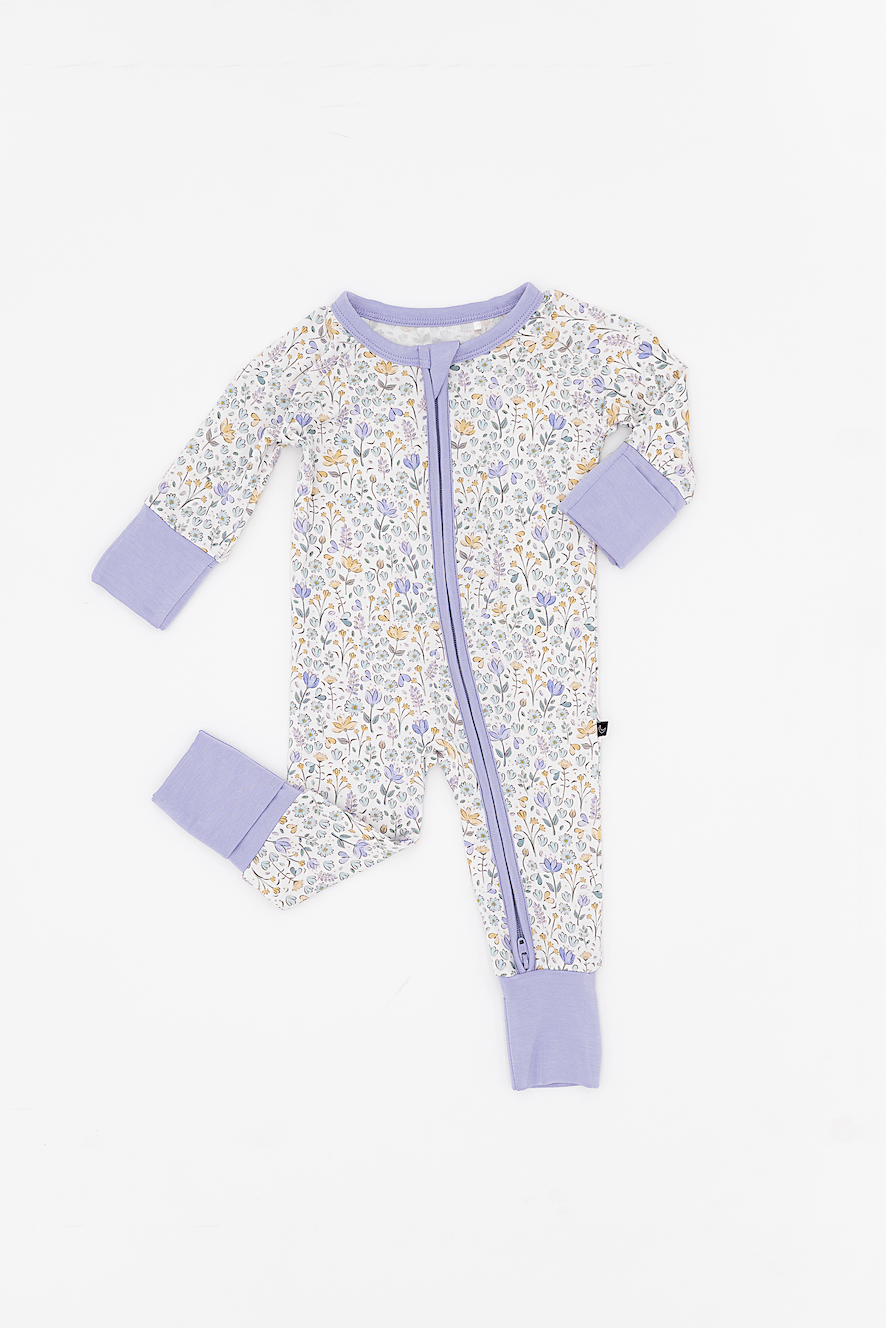 ZIP JAMMIES - LILAC VALLEY - The Sleepy Sloth