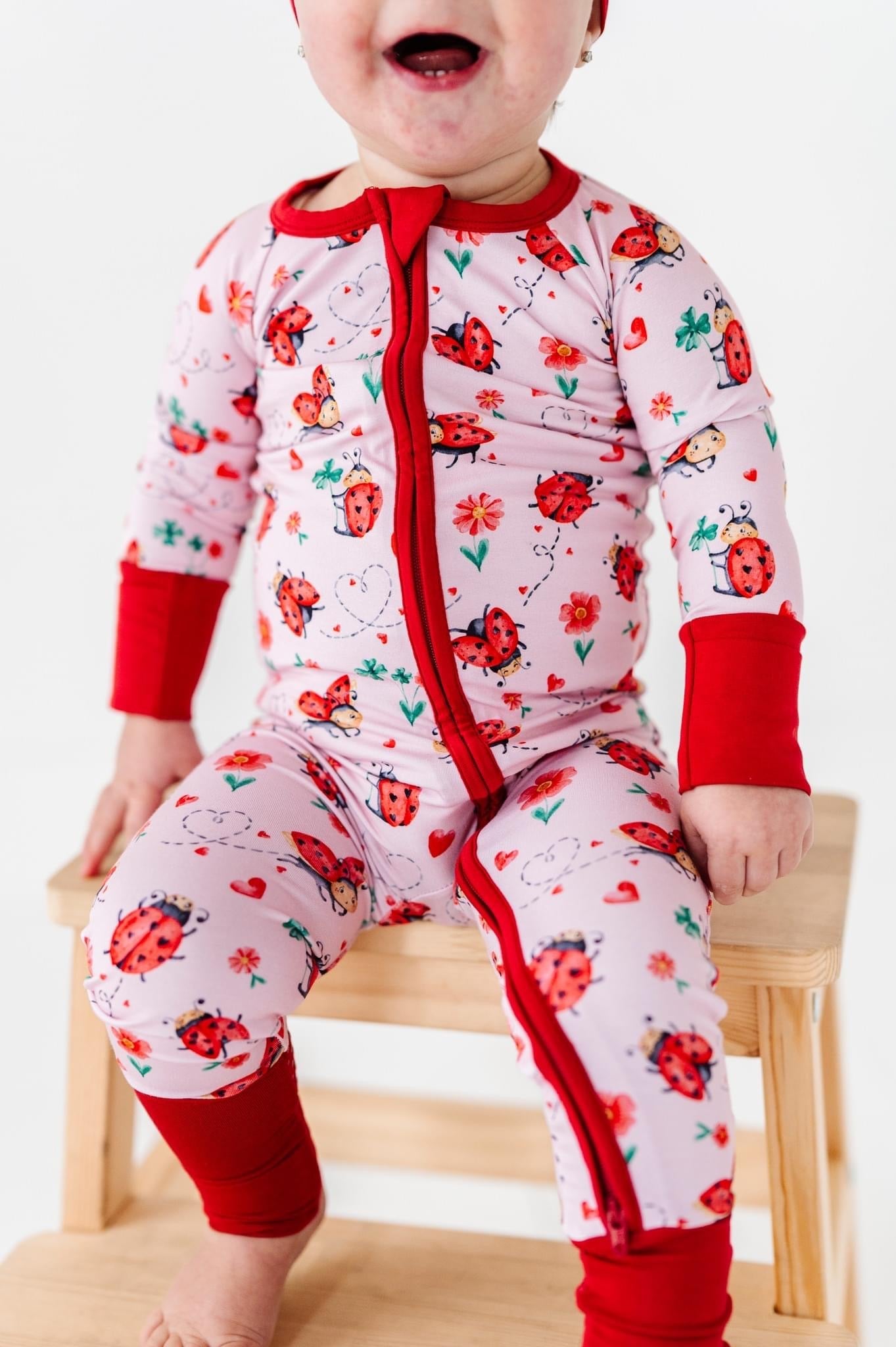 ZIP JAMMIES - LITTLE LADY LOVE - The Sleepy Sloth