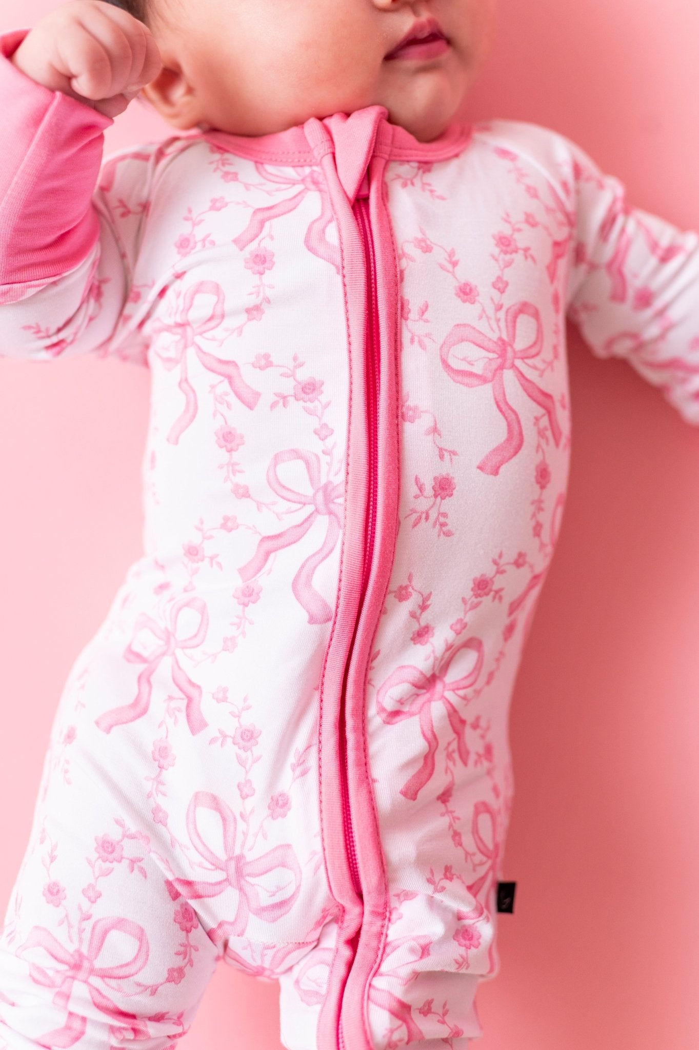 ZIP JAMMIES - LOVELACE BOWS - The Sleepy Sloth